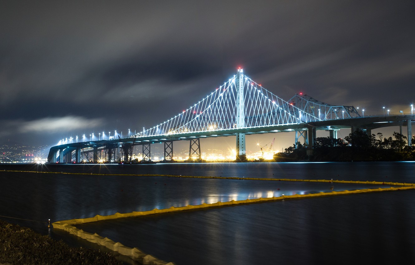 Oakland Bay Bridge In Evening Wallpapers