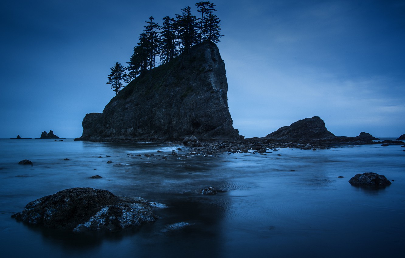 Olympic Mountains Night In Washington Wallpapers