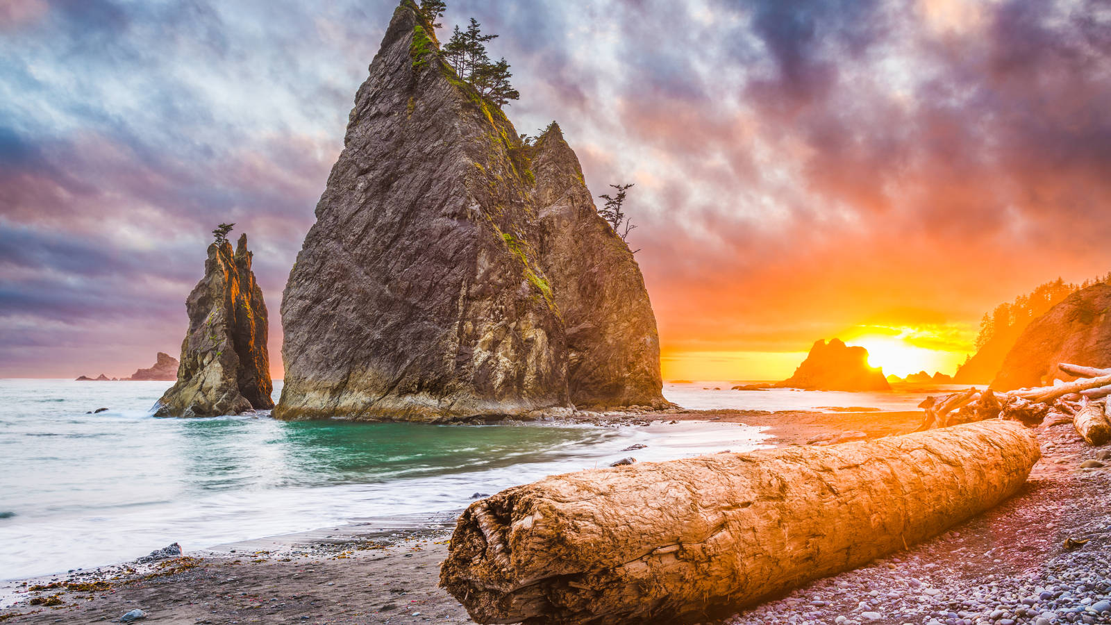 Olympic Mountains Night In Washington Wallpapers