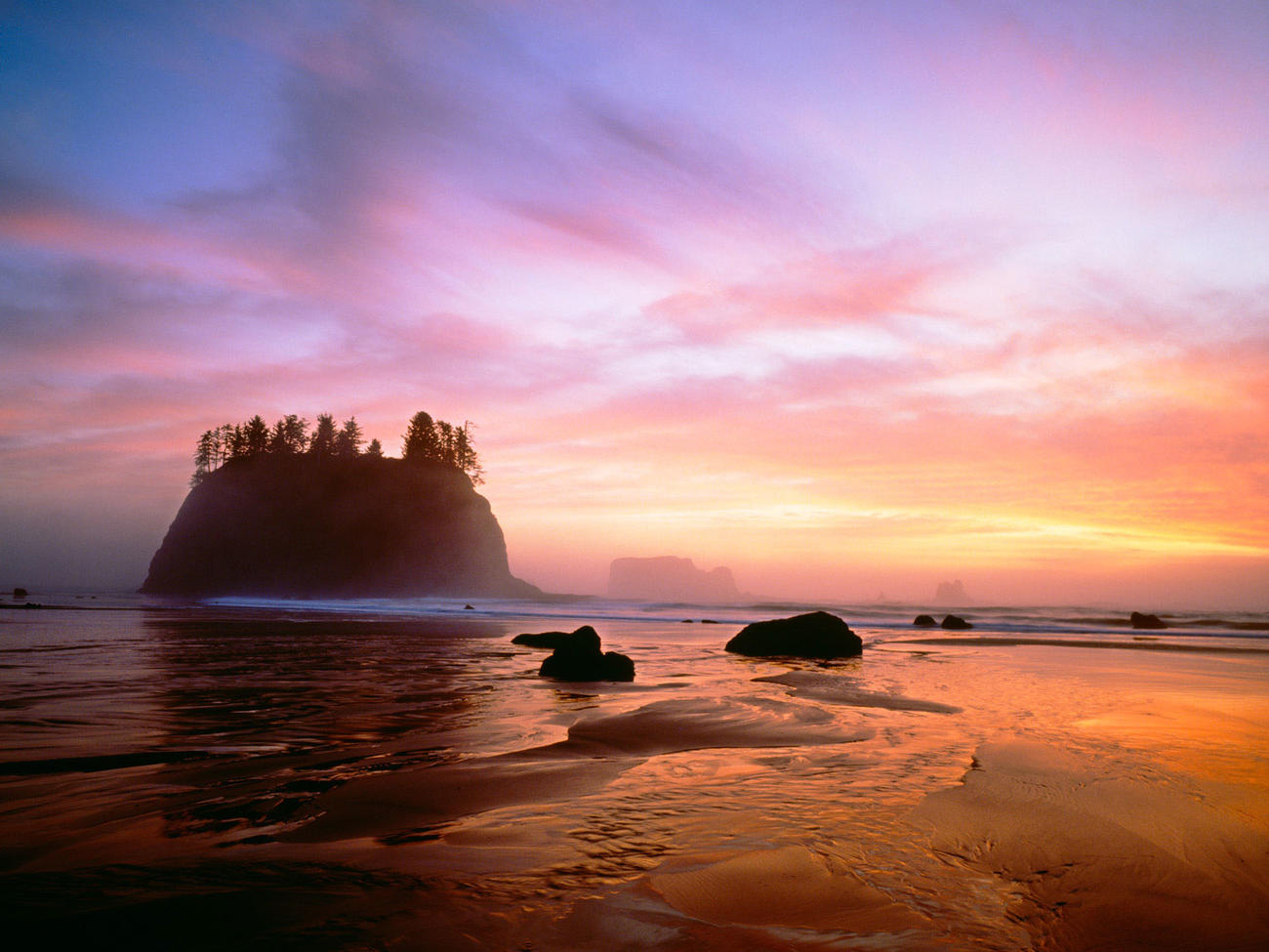 Olympic Mountains Night In Washington Wallpapers