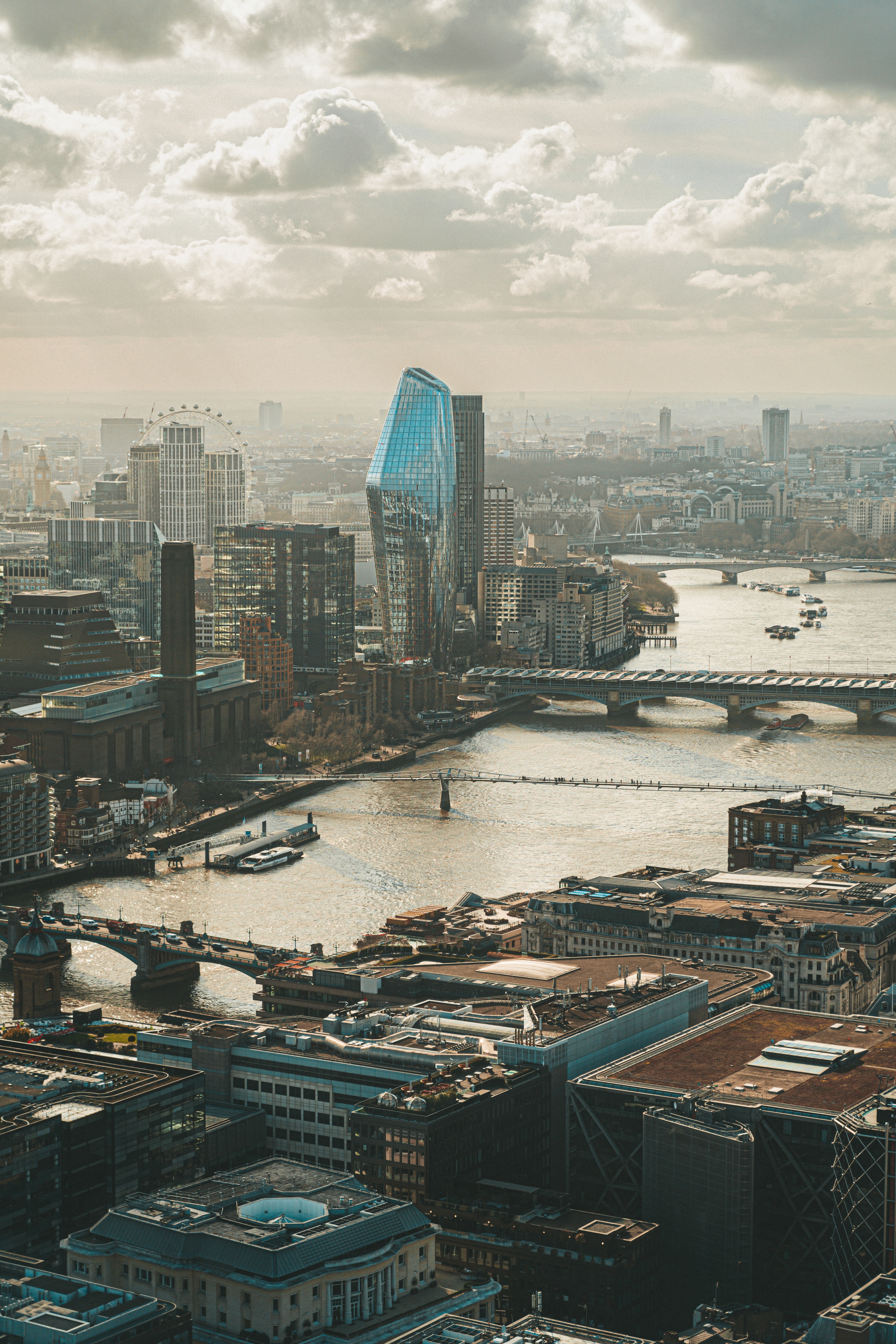 River Thames London Aerial View Wallpapers