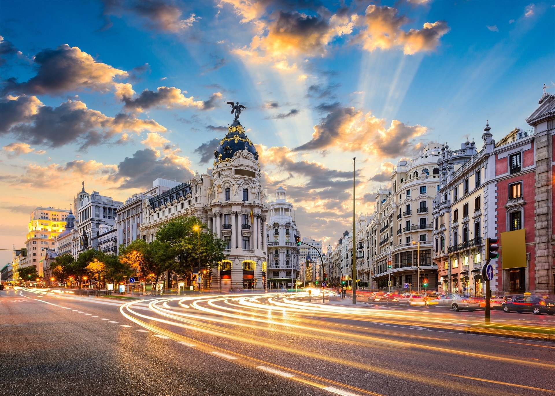 Time-Lapse Madrid Highway Wallpapers