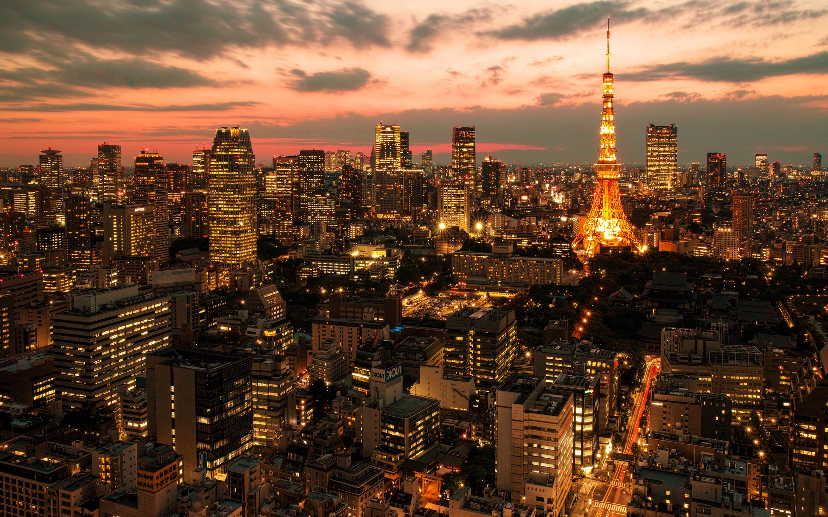 Tokyo Skycrapper Building Sunset Cityscape Wallpapers