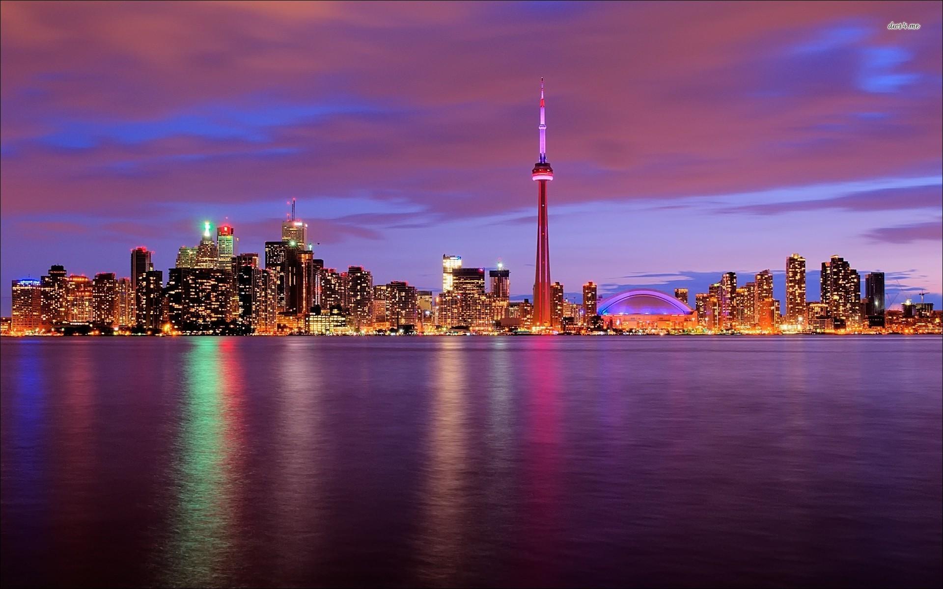 Toronto Ontario Cityscape In Sunset Wallpapers