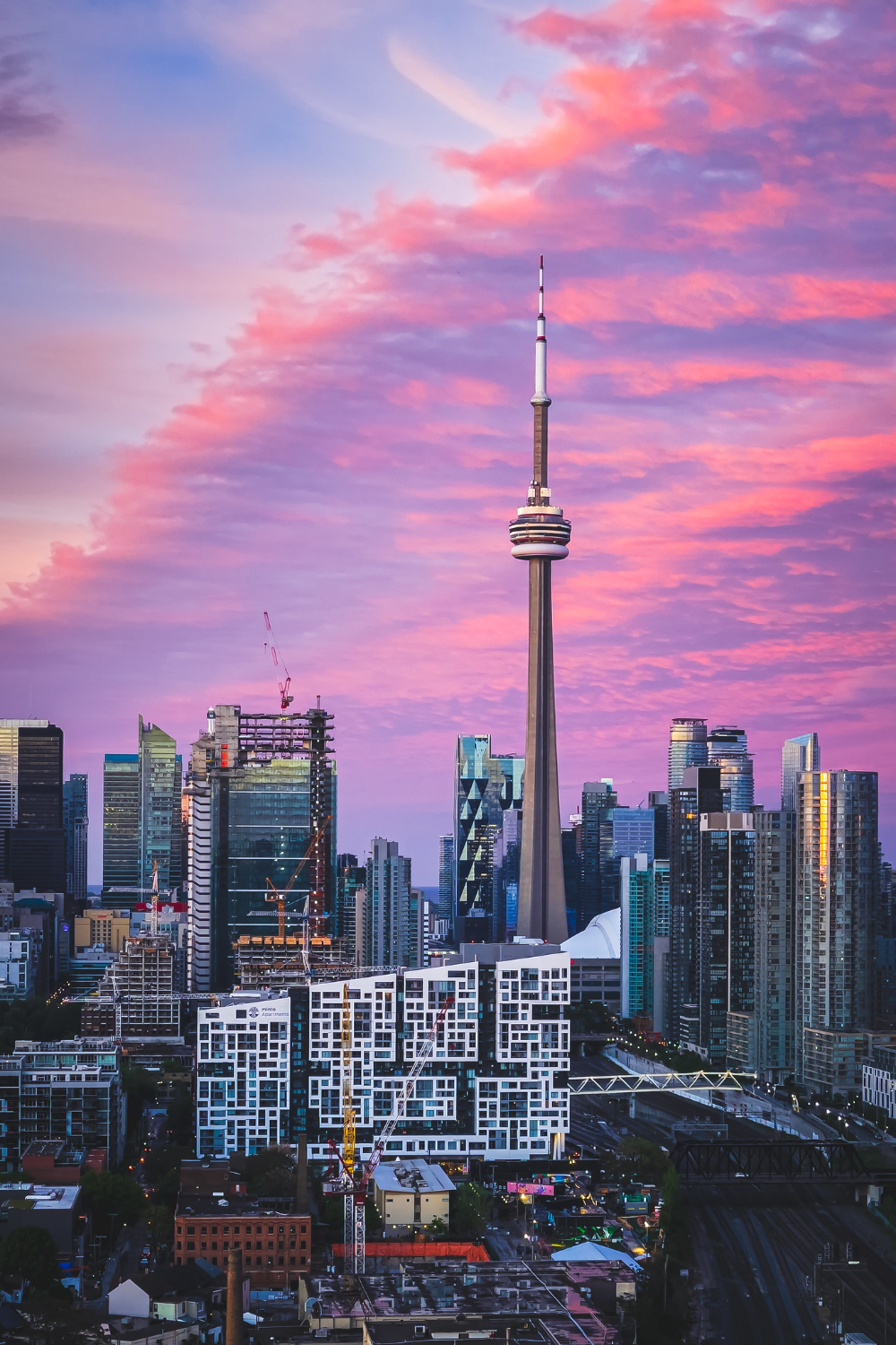 Toronto Ontario Cityscape In Sunset Wallpapers