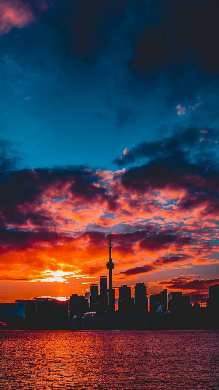 Toronto Ontario Cityscape In Sunset Wallpapers