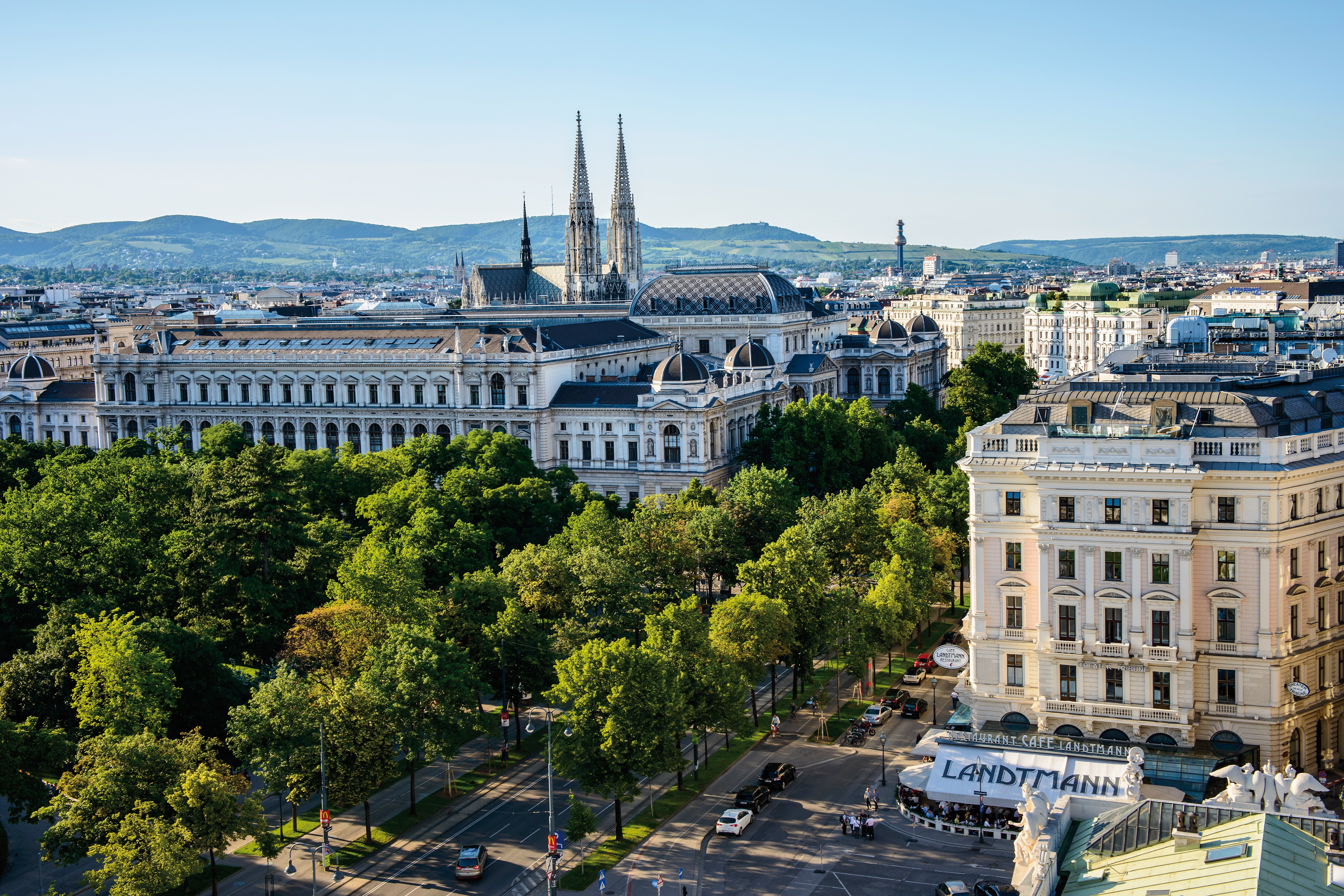 Vienna Cityscape Reflection Wallpapers