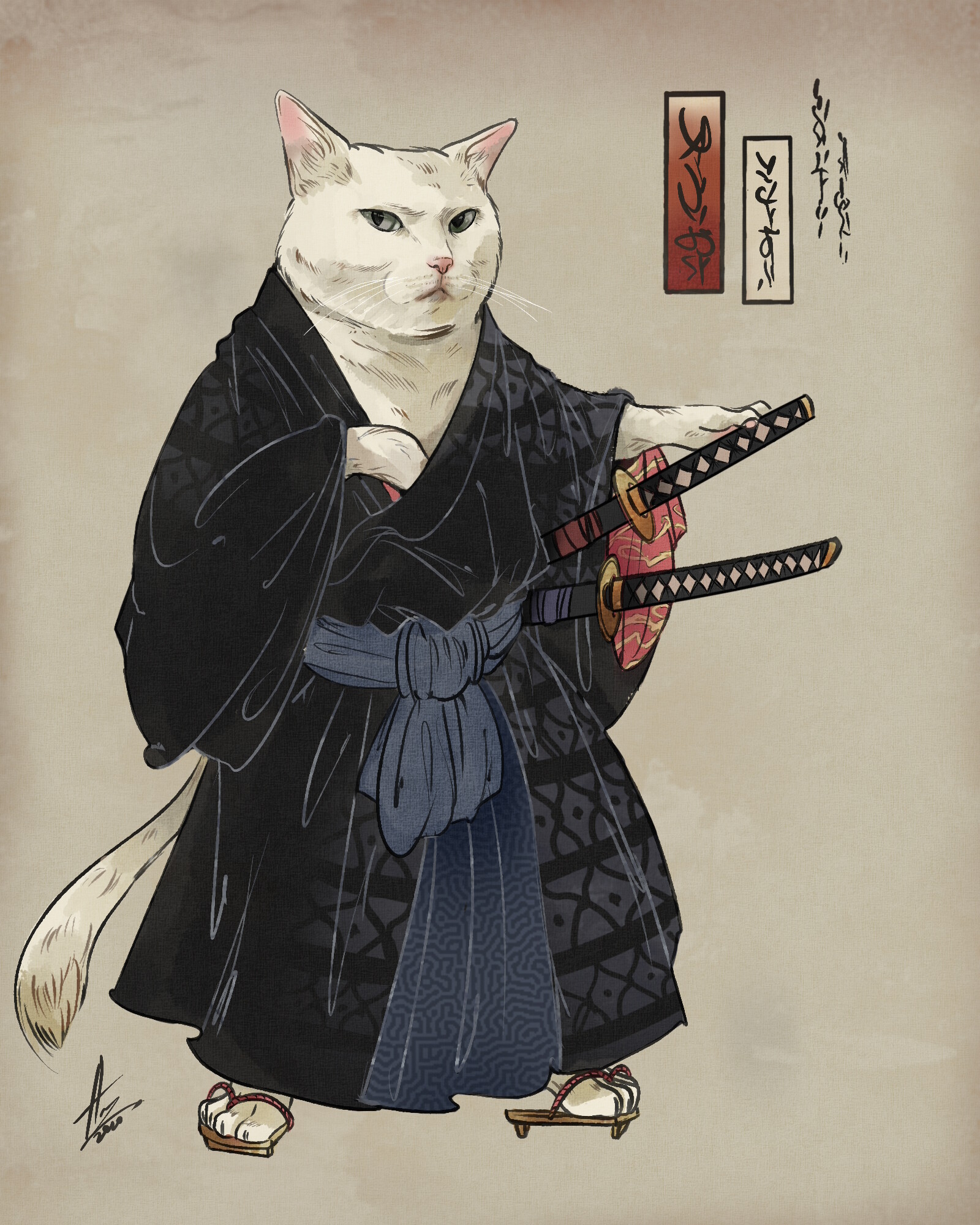 Cat Samurai Wallpapers