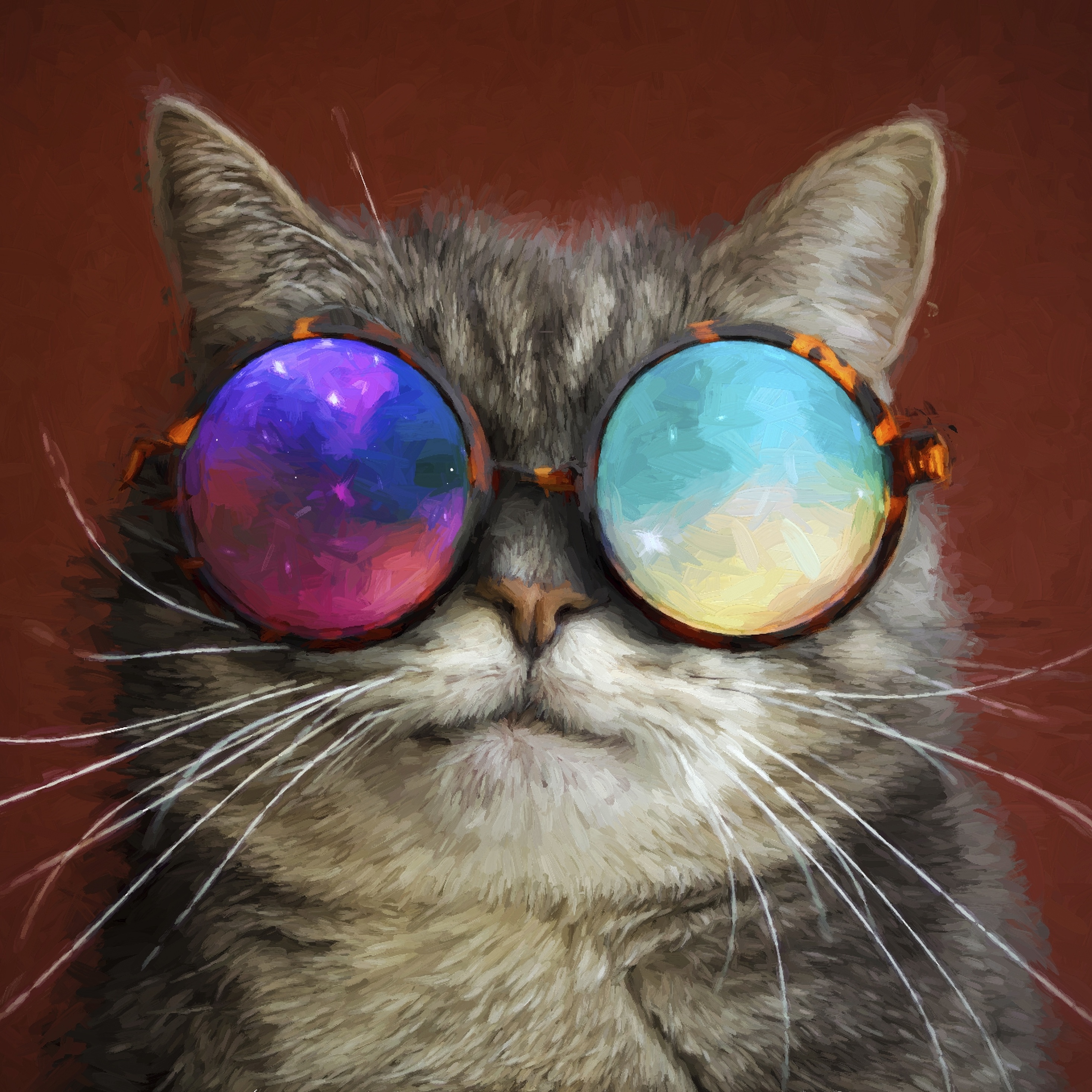 Cat With Glasses Hd Wallpapers