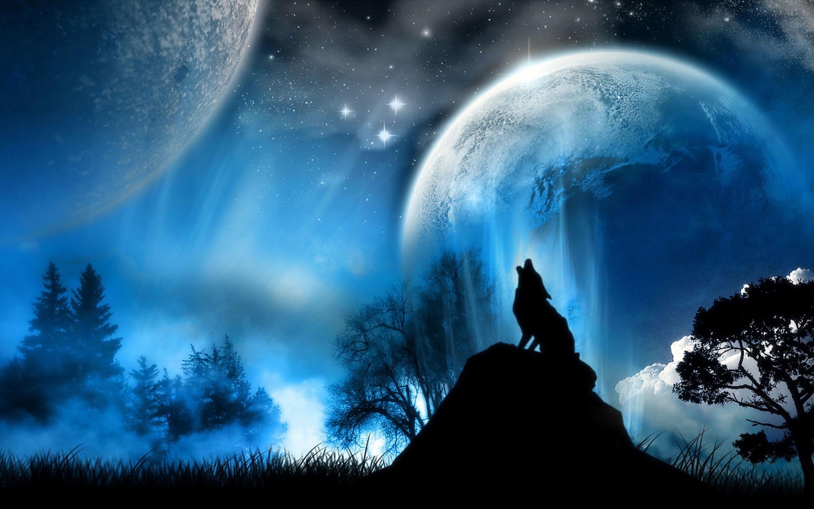 Wolf Aurora Borealis Wallpapers