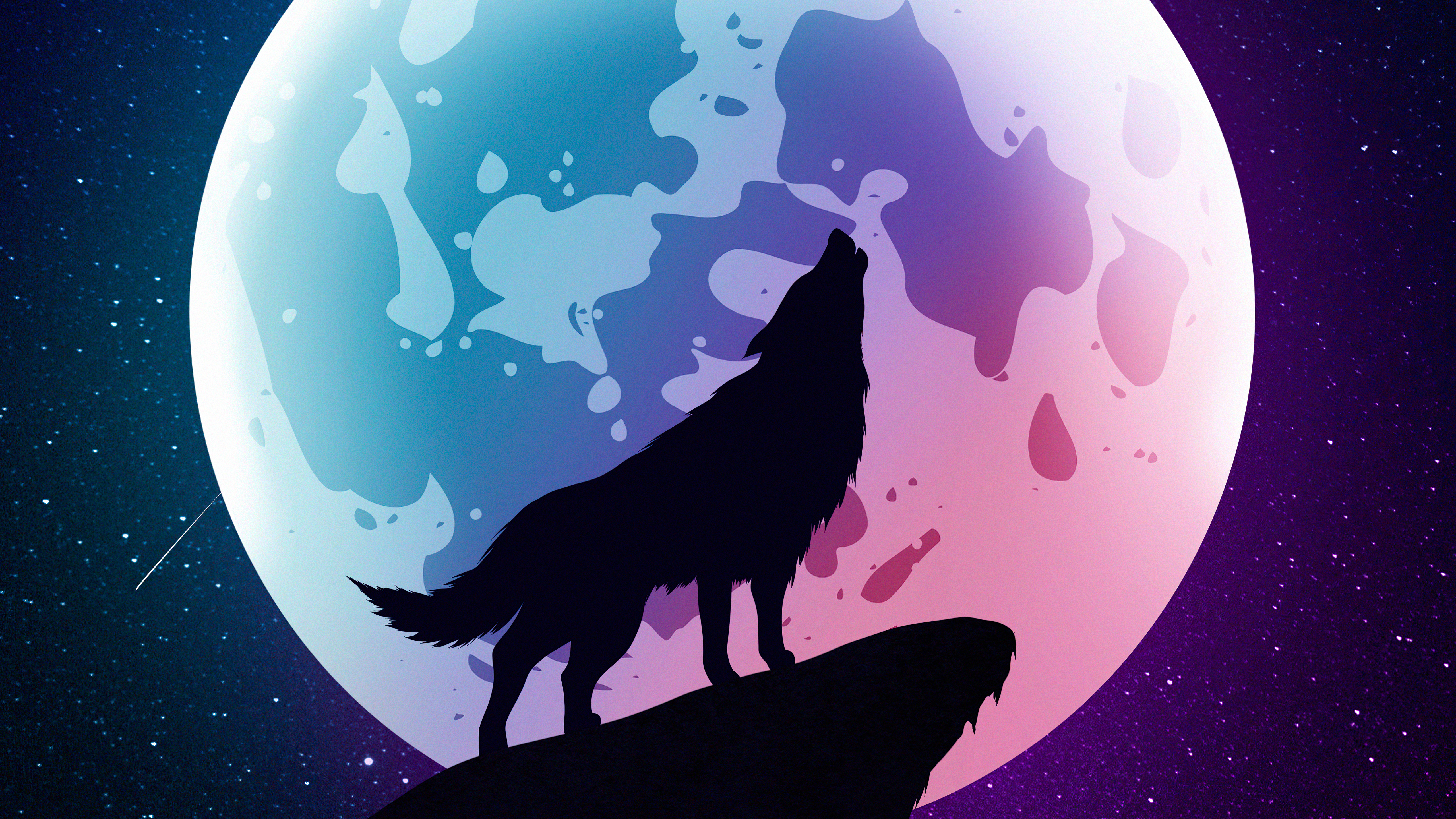 Wolf Howling At The Moon Wallpapers