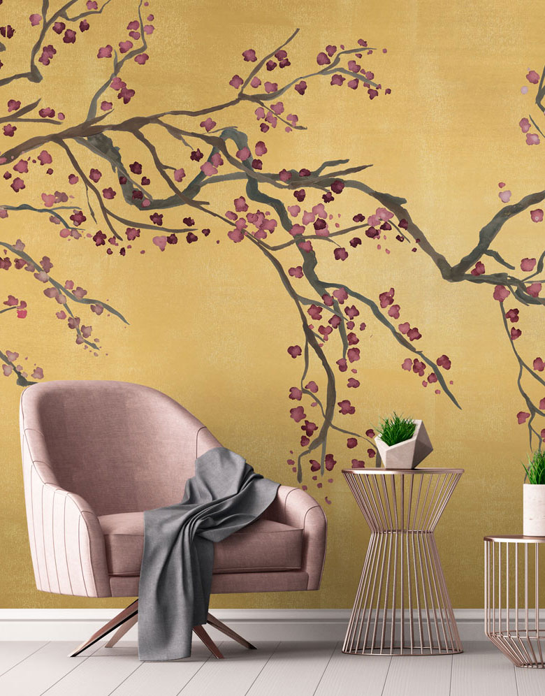 Cherry Blossom Yellow Wallpapers