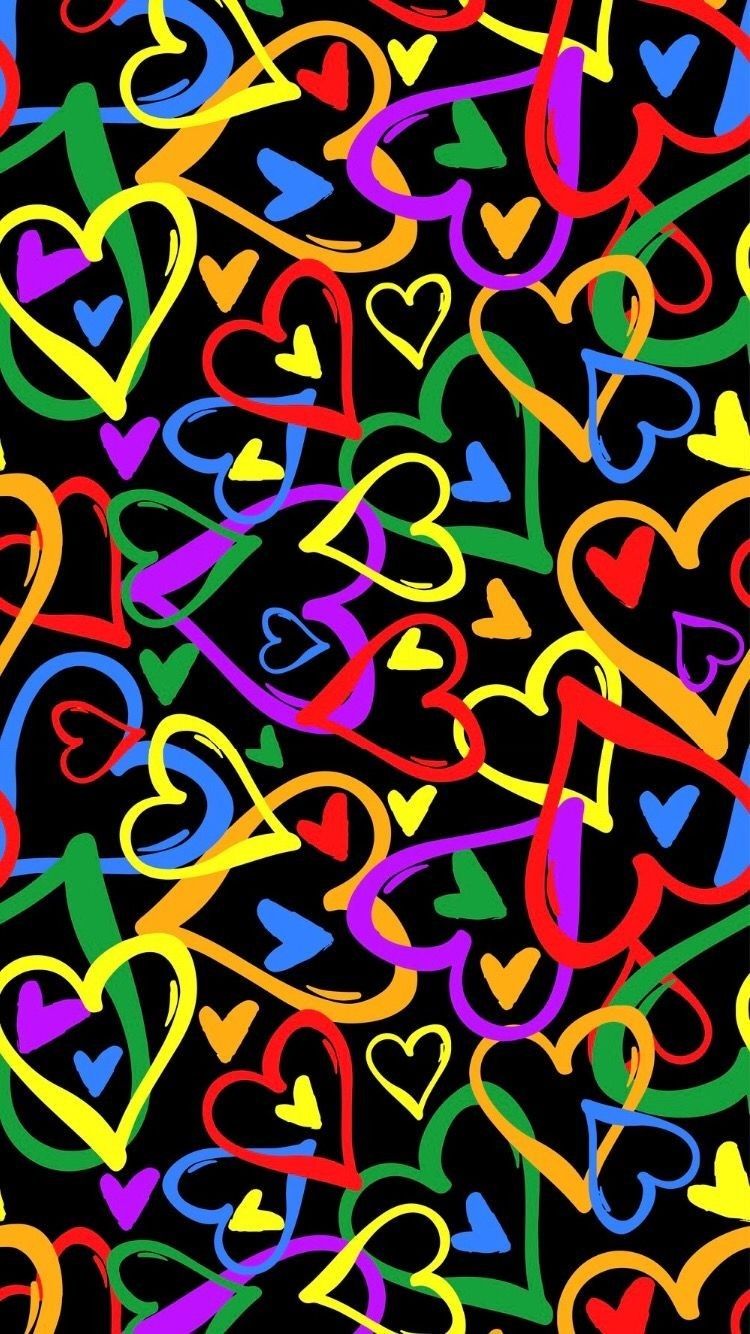 Colorful Abstract Hearts Wallpapers