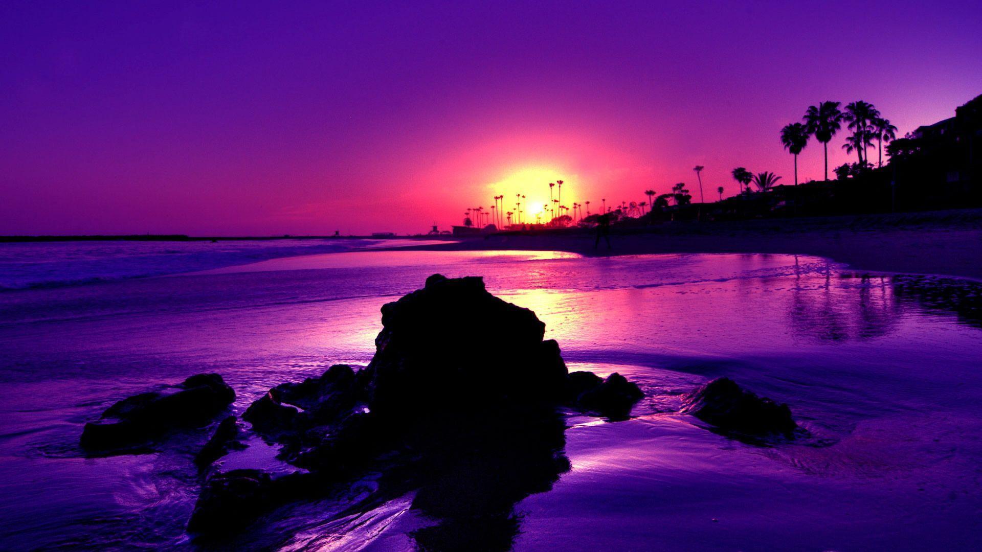 Colorful Beach Sunset Wallpapers