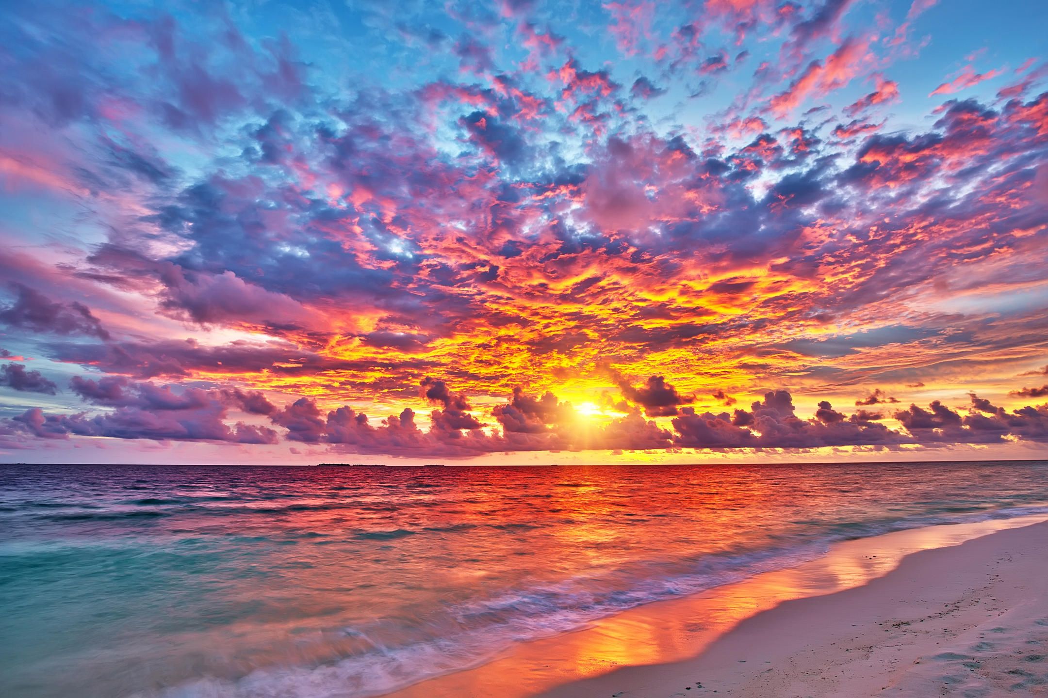 Colorful Beach Sunset Wallpapers