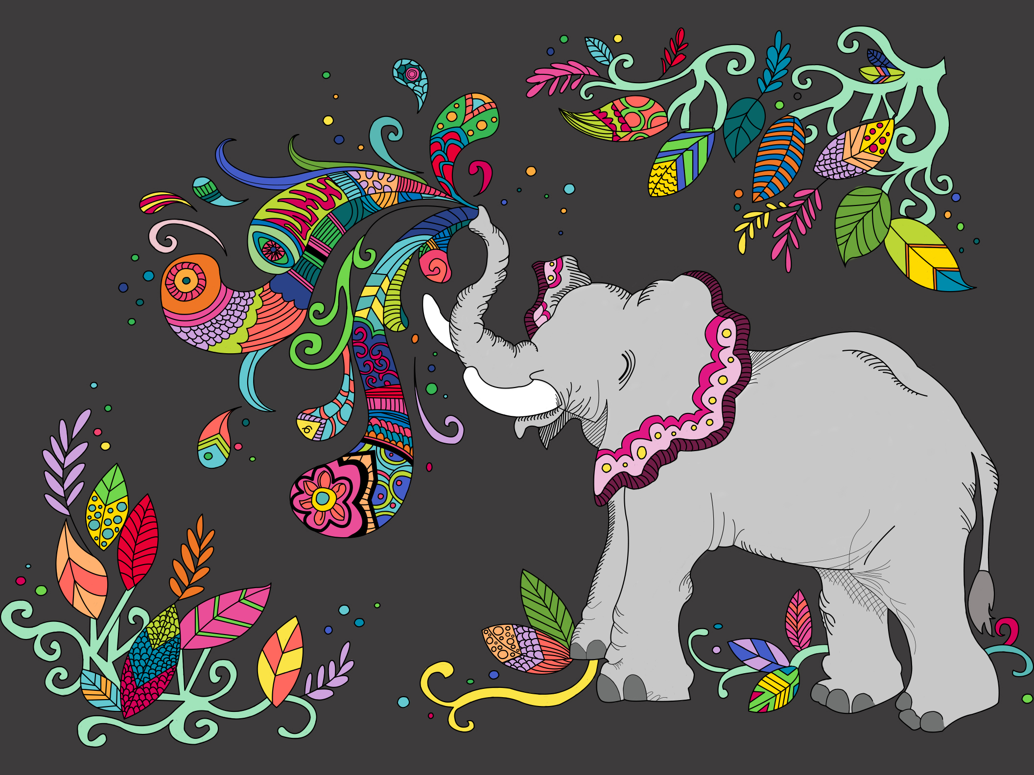 Colorful Elephant Wallpapers