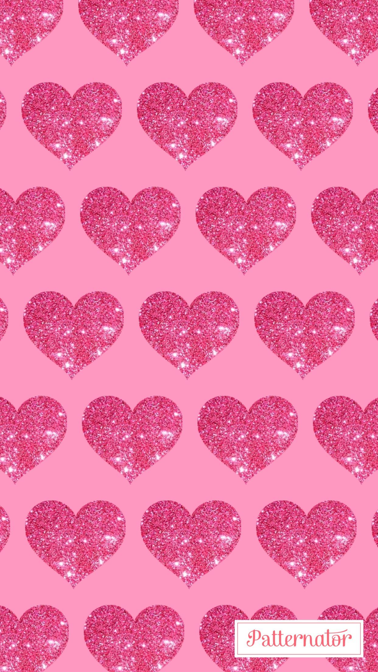 Colorful Glitter Hearts Wallpapers