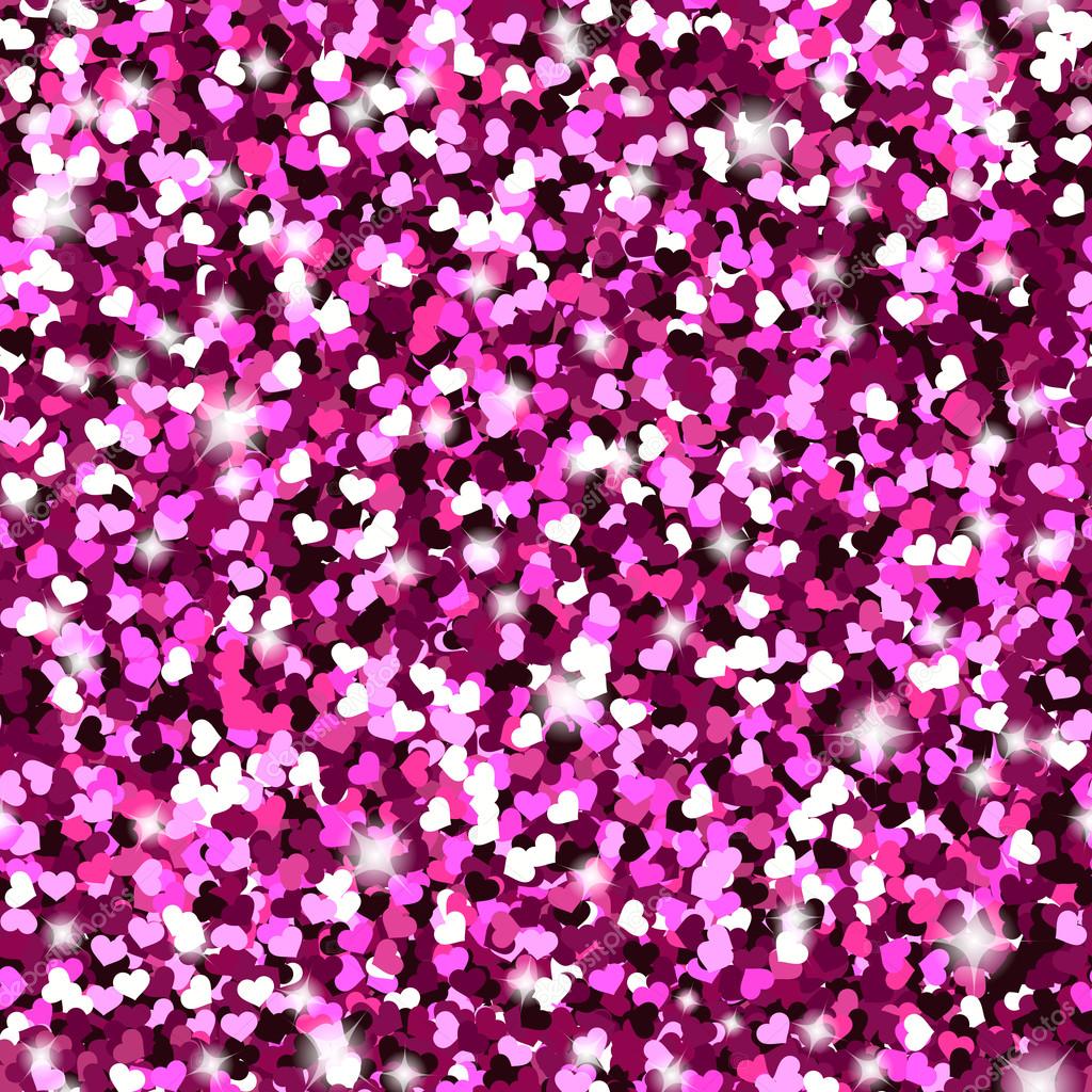 Colorful Glitter Hearts Wallpapers