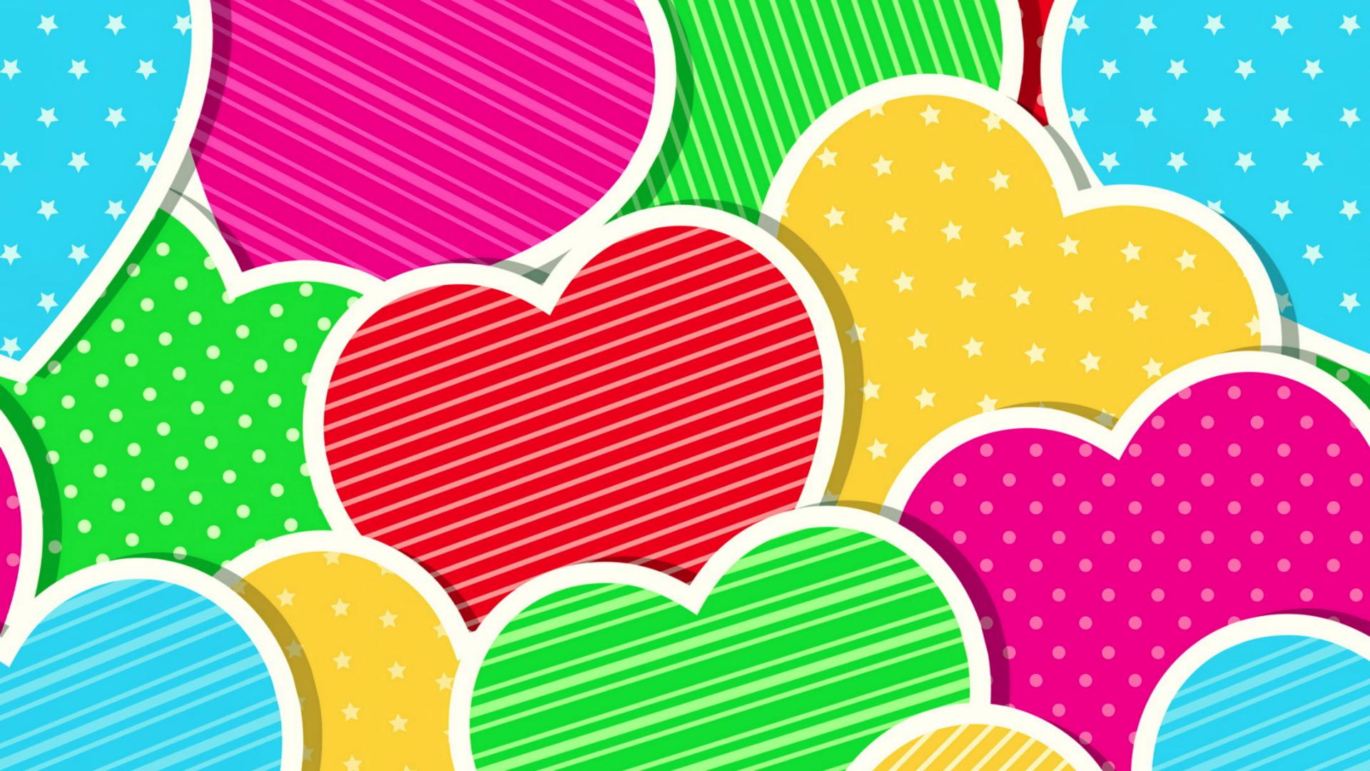 Colorful Hearts Wallpapers