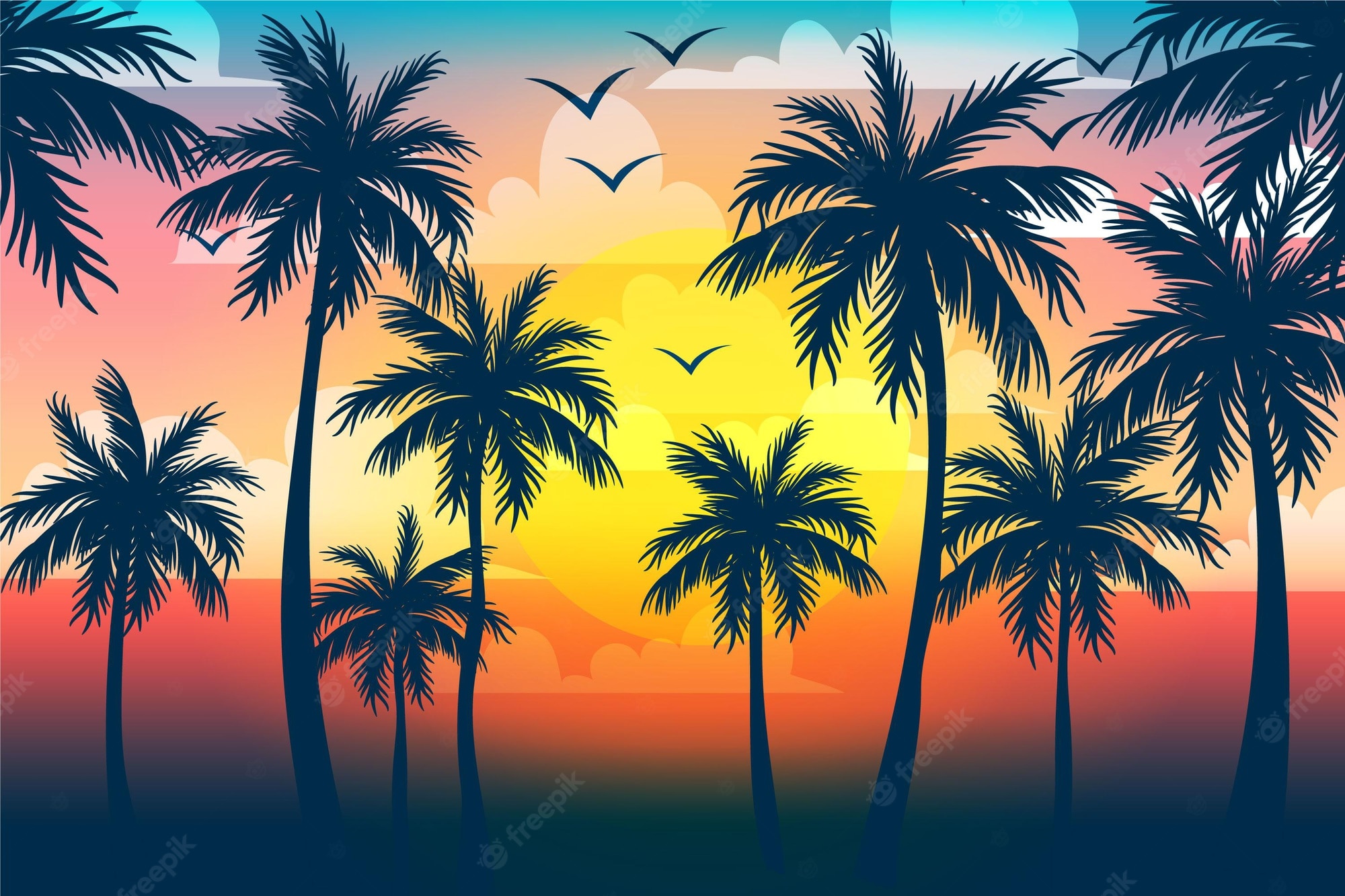 Colorful Palm Tree Wallpapers