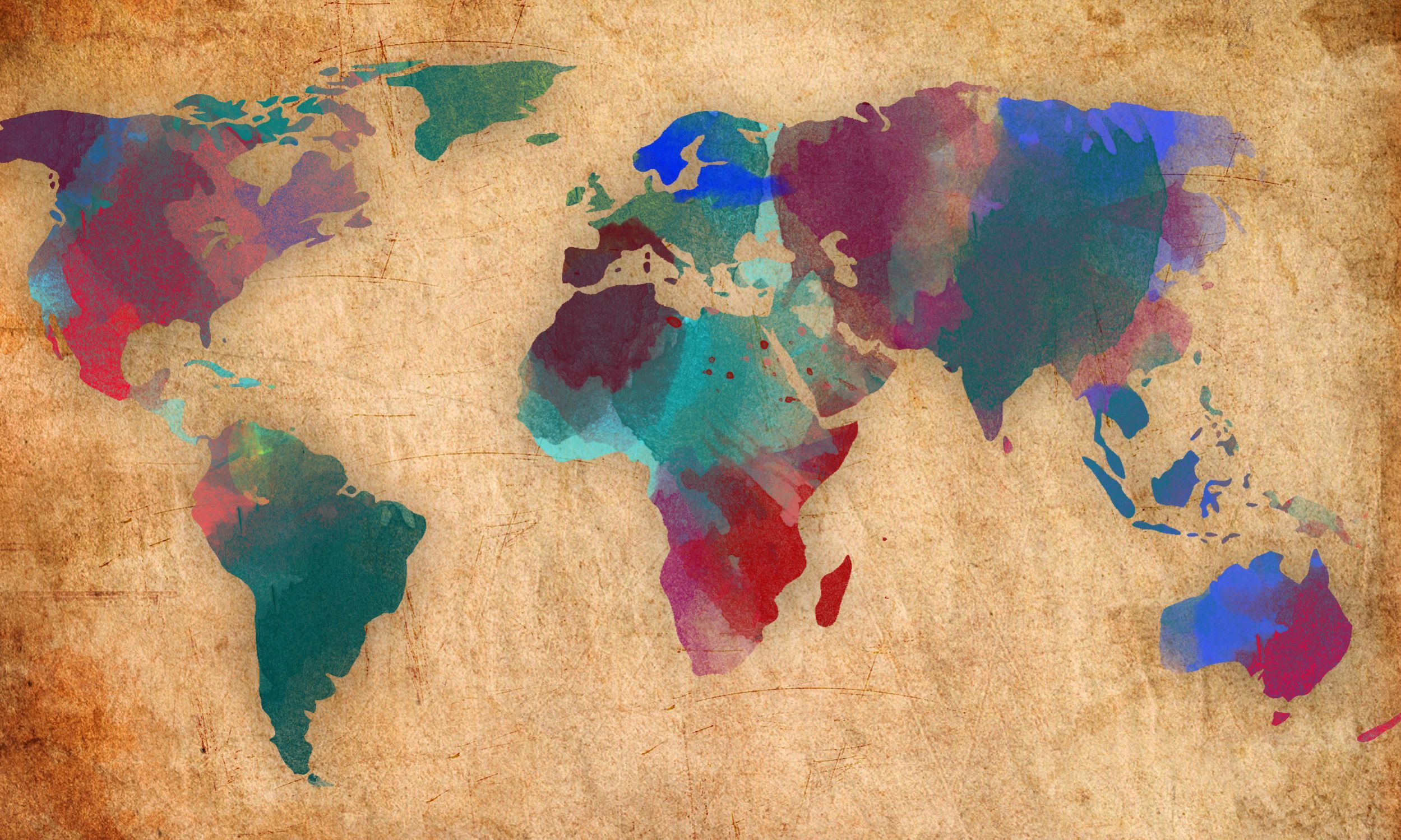 Colorful World Map Wallpapers