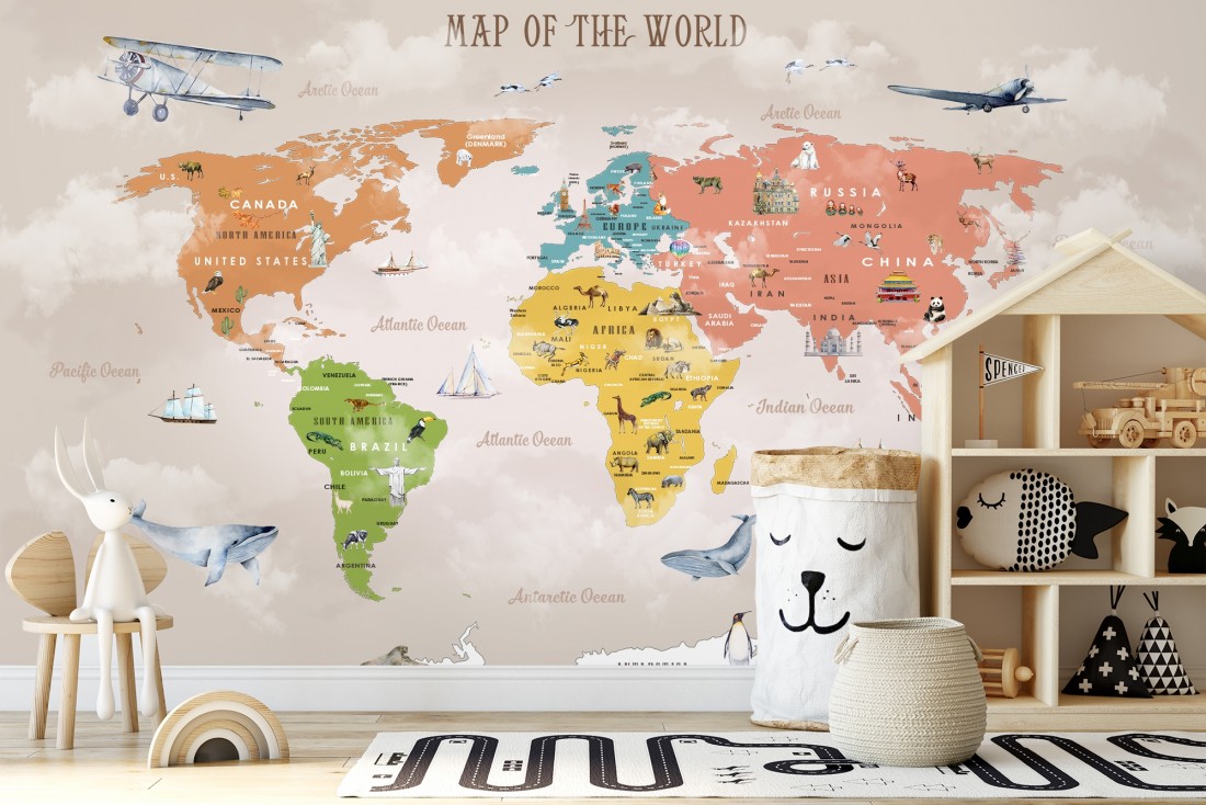 Colorful World Map Wallpapers