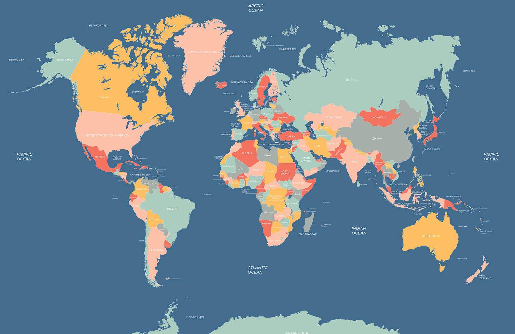 Colorful World Map Wallpapers