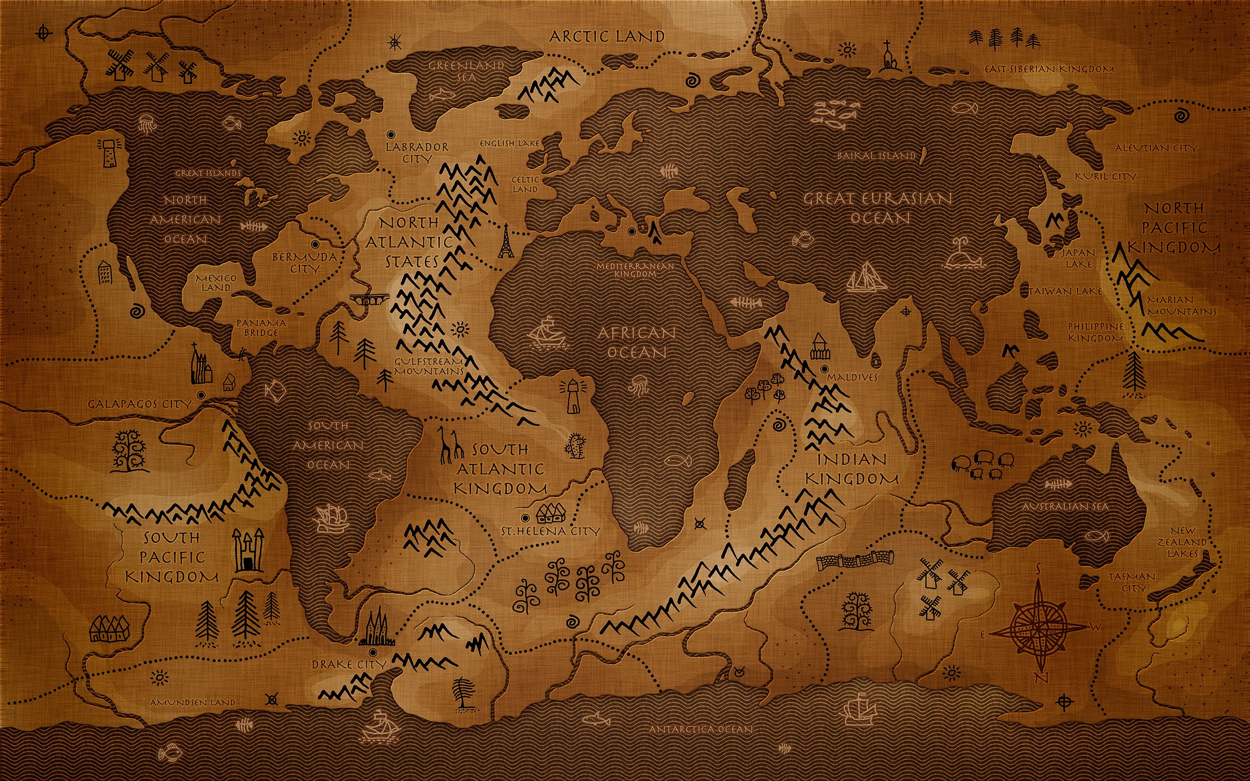 Colorful World Map Wallpapers