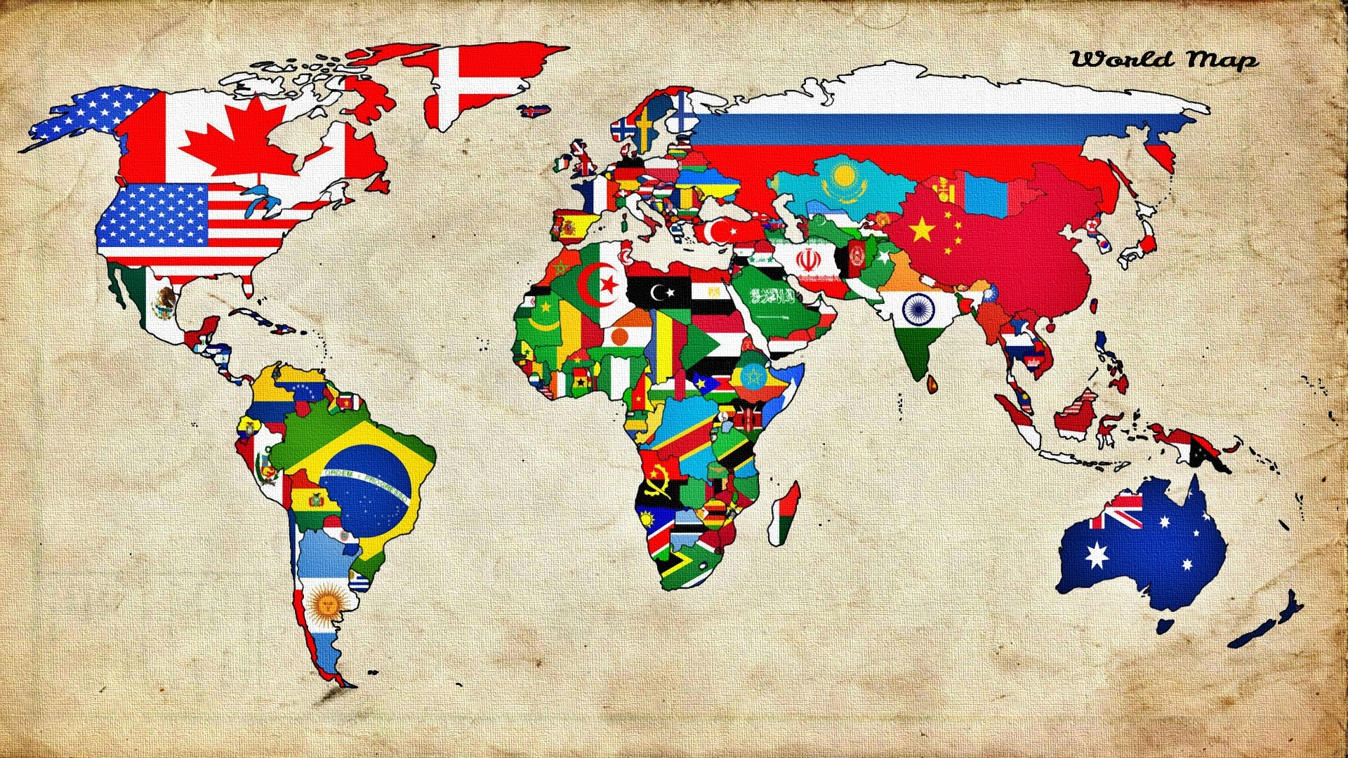 Colorful World Map Wallpapers