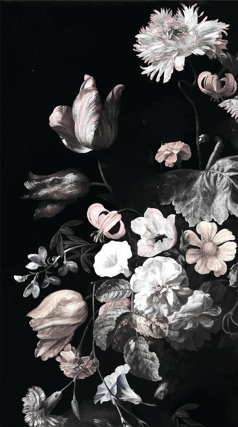 Dark Aesthetic Floral Wallpapers