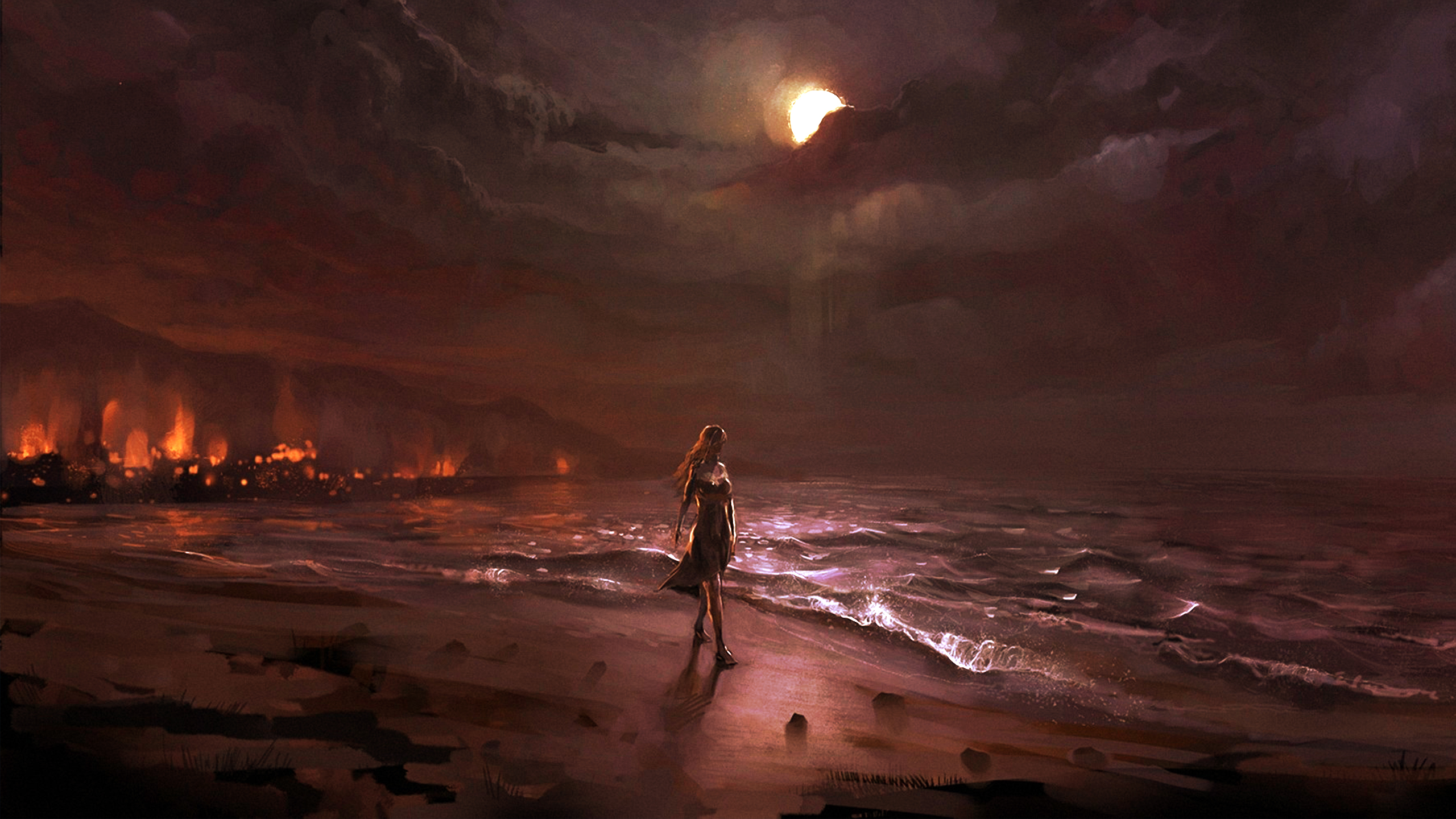 Dark Beach Wallpapers