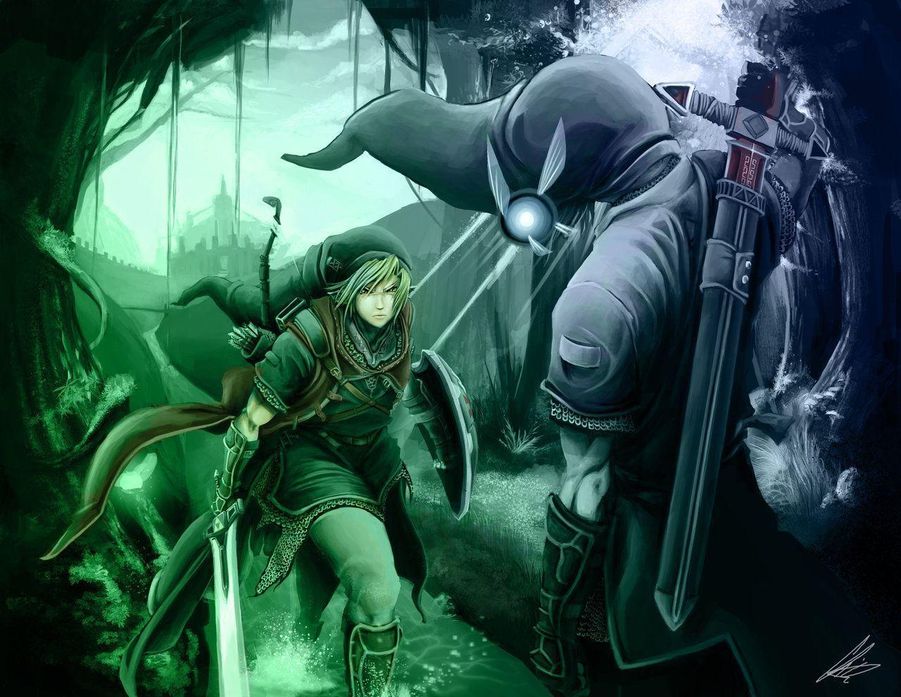 Dark Link Vs Link Hd Wallpapers