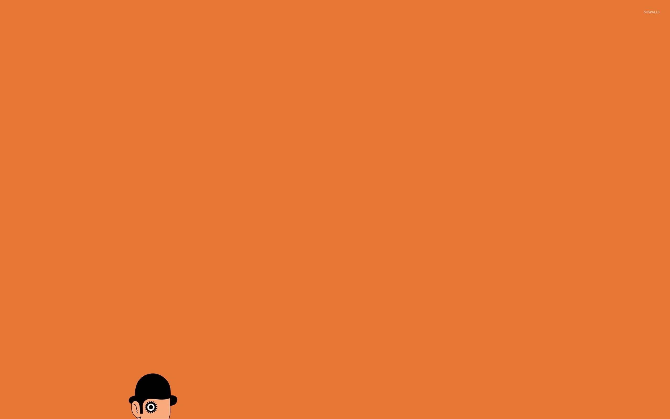 Dark Orange Minimalist Wallpapers