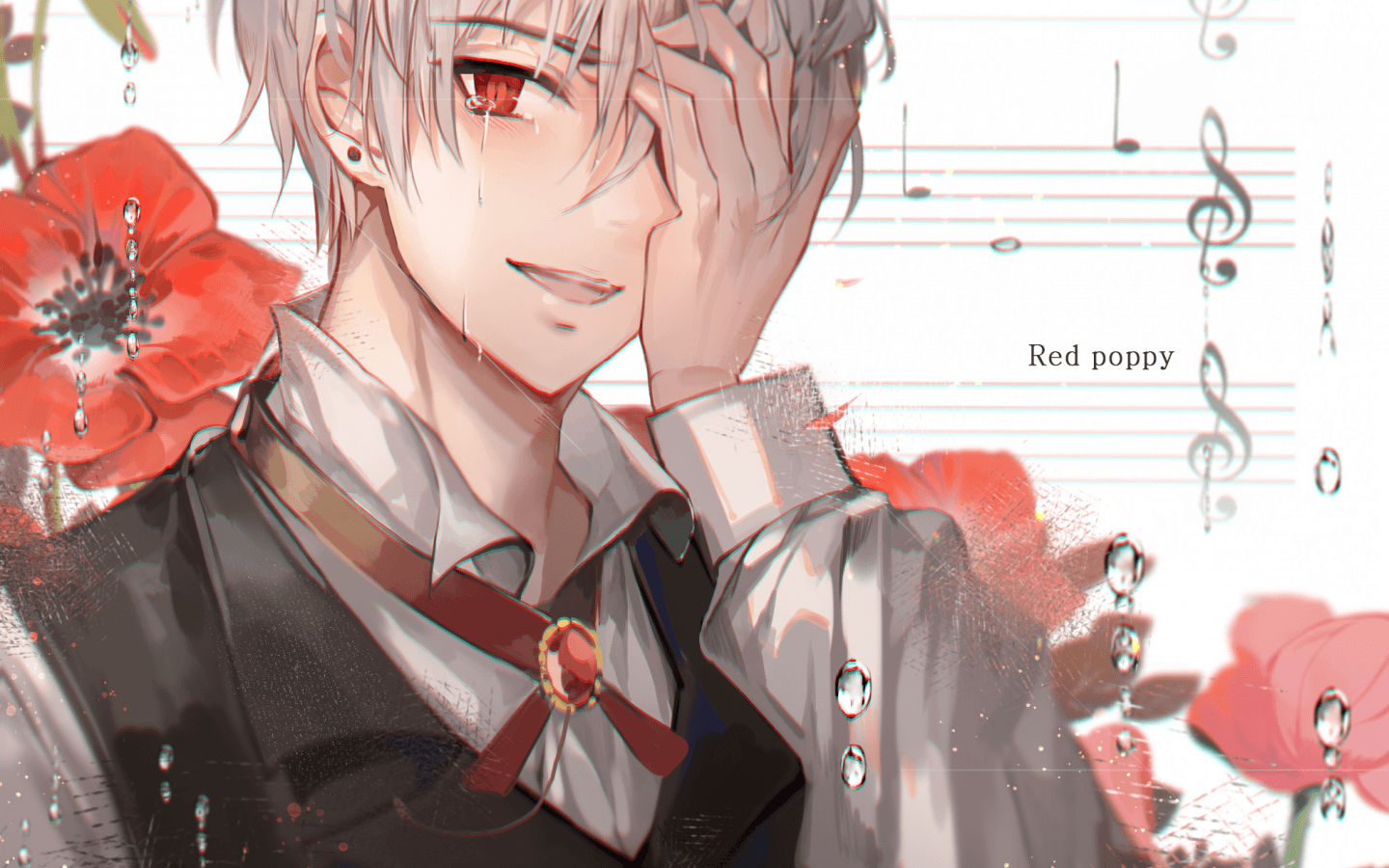 Dark Red Anime Boys Wallpapers