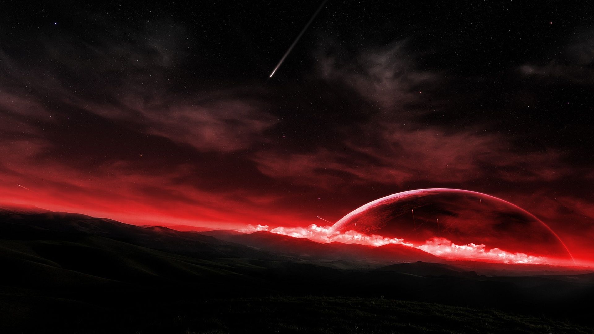 Dark Red Space Wallpapers