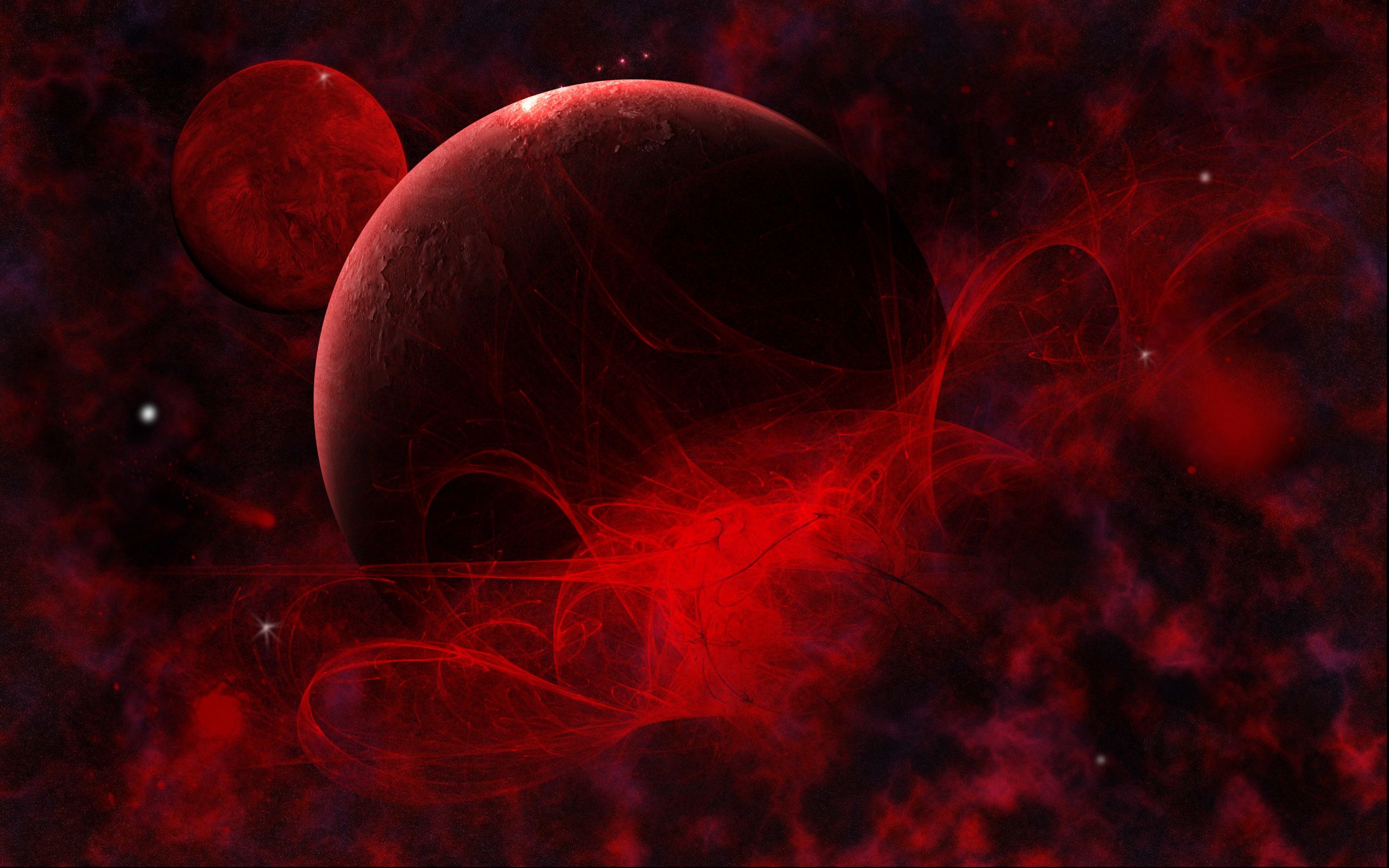 Dark Red Space Wallpapers