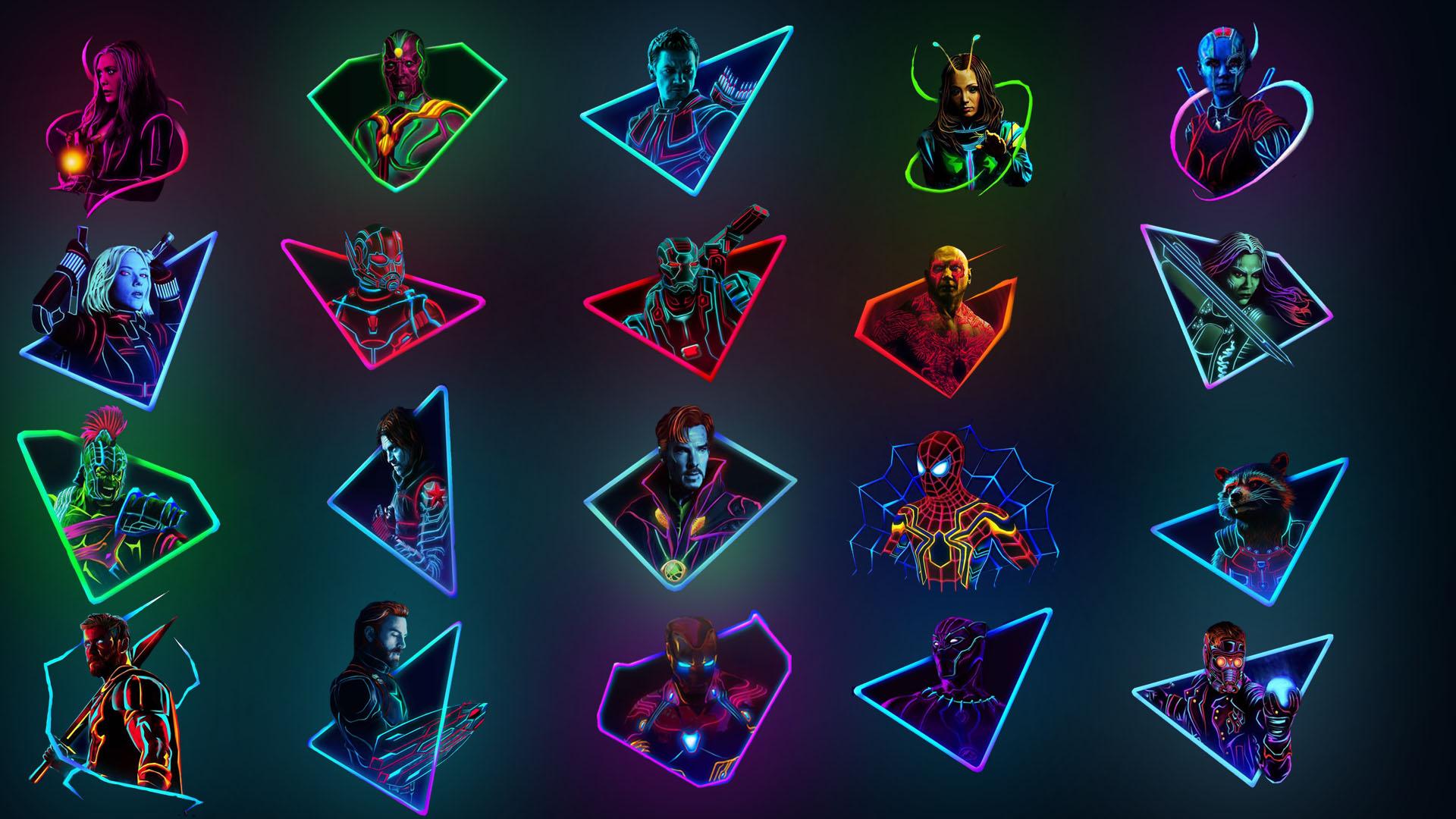 Neon Avengers Wallpapers