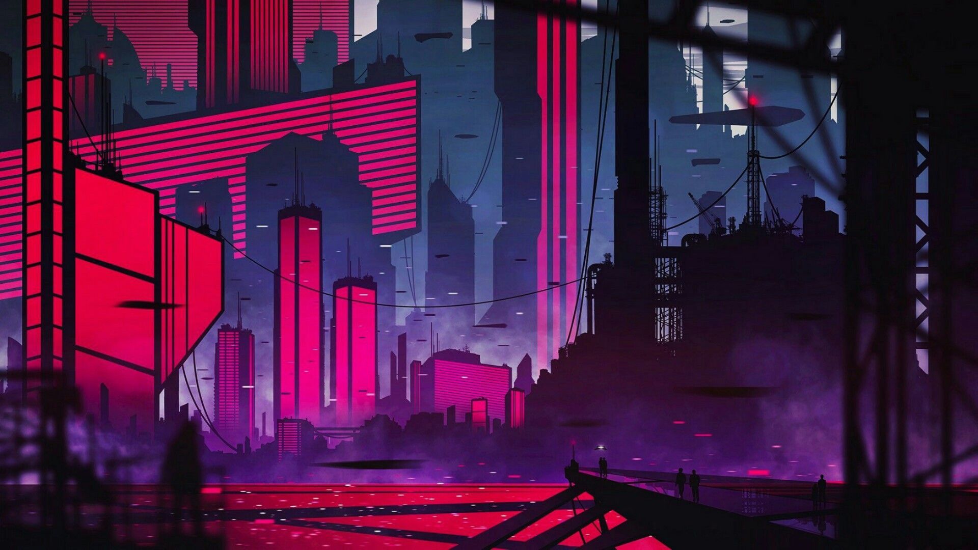 Neon City Vaporwave Wallpapers