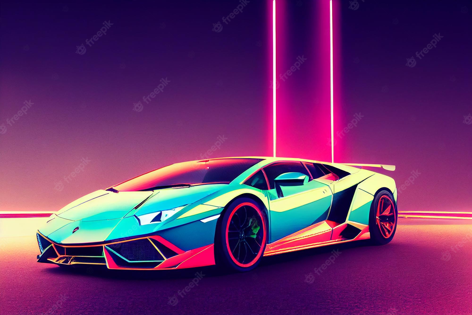 Neon Cool Pink Lamborghini Wallpapers