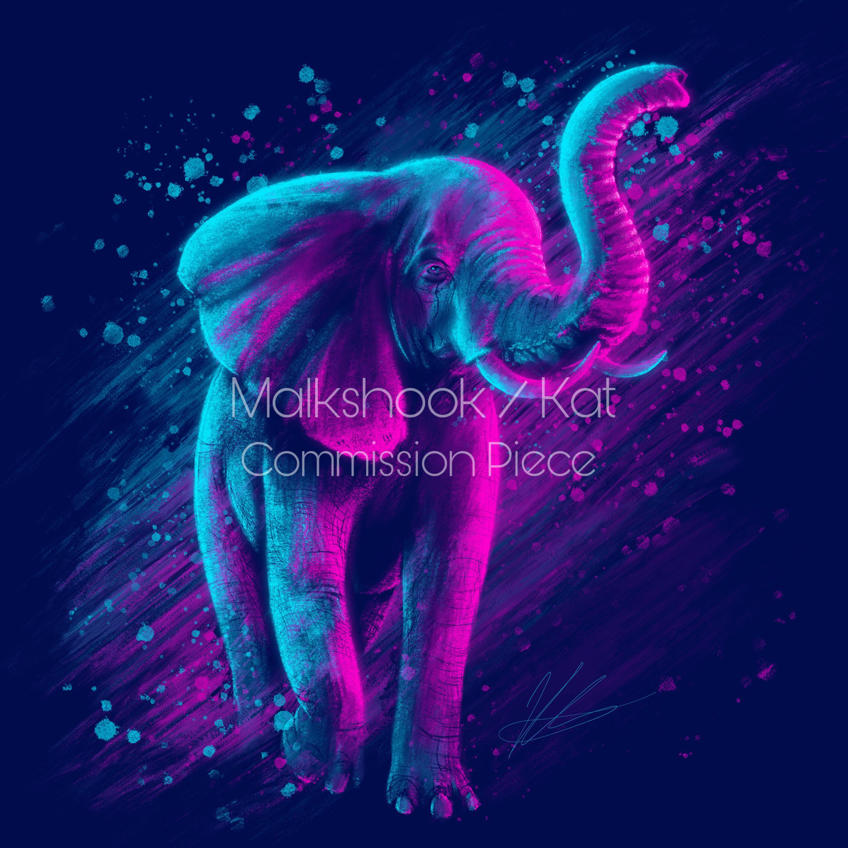 Neon Elephant Wallpapers