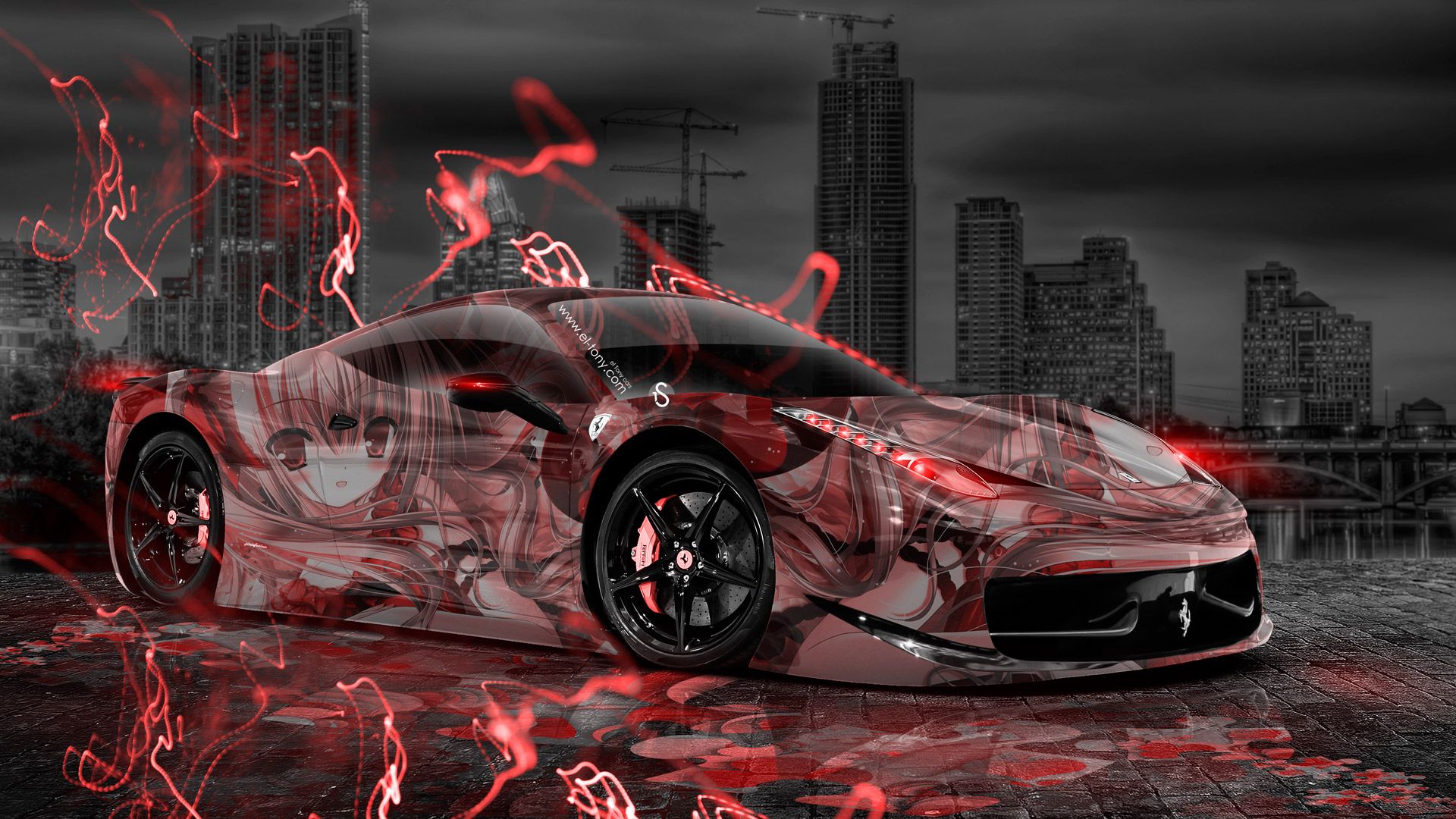 Neon Ferrari Wallpapers