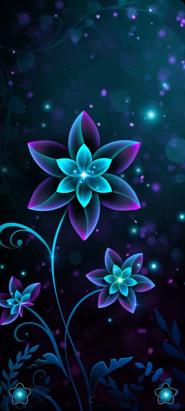 Neon Flowers Wallpapers