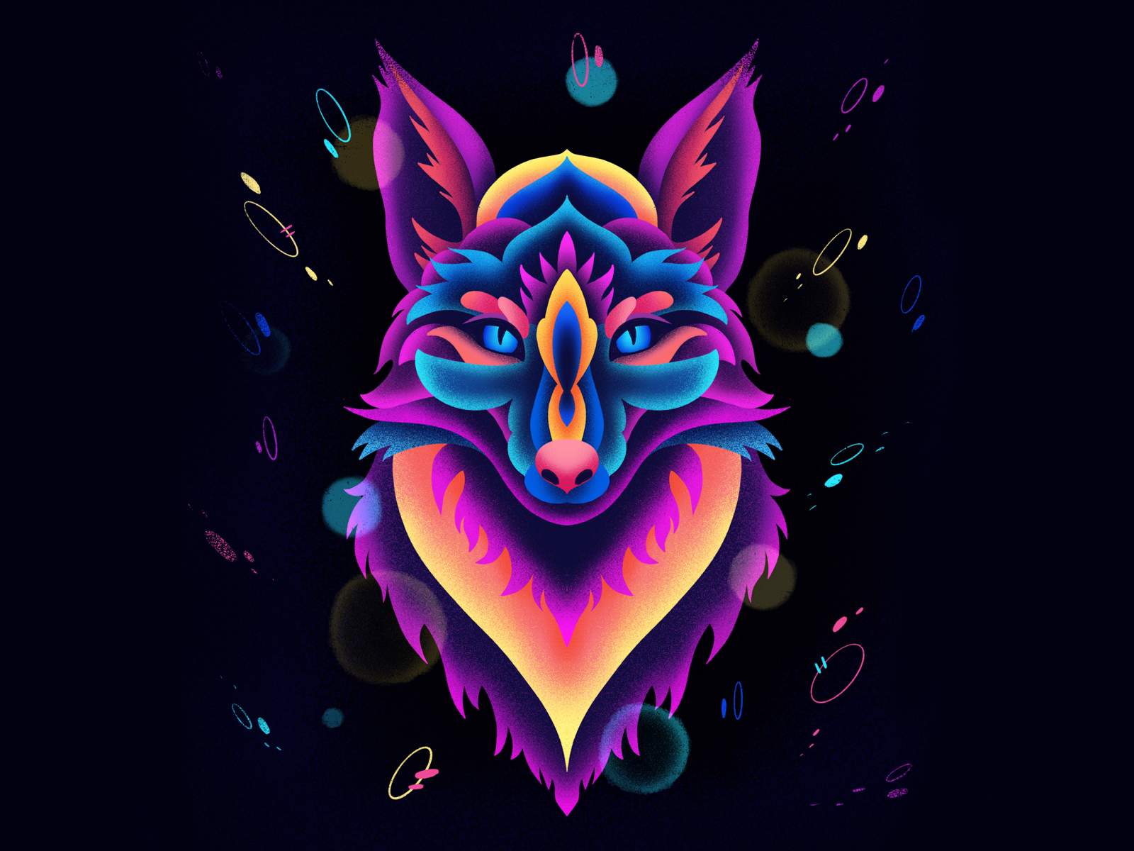 Neon Fox Wallpapers