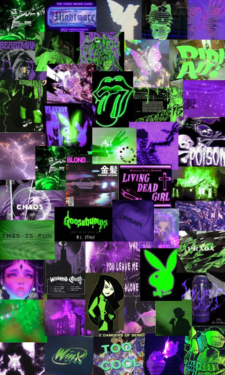 Neon Green And Purple Wallpapers