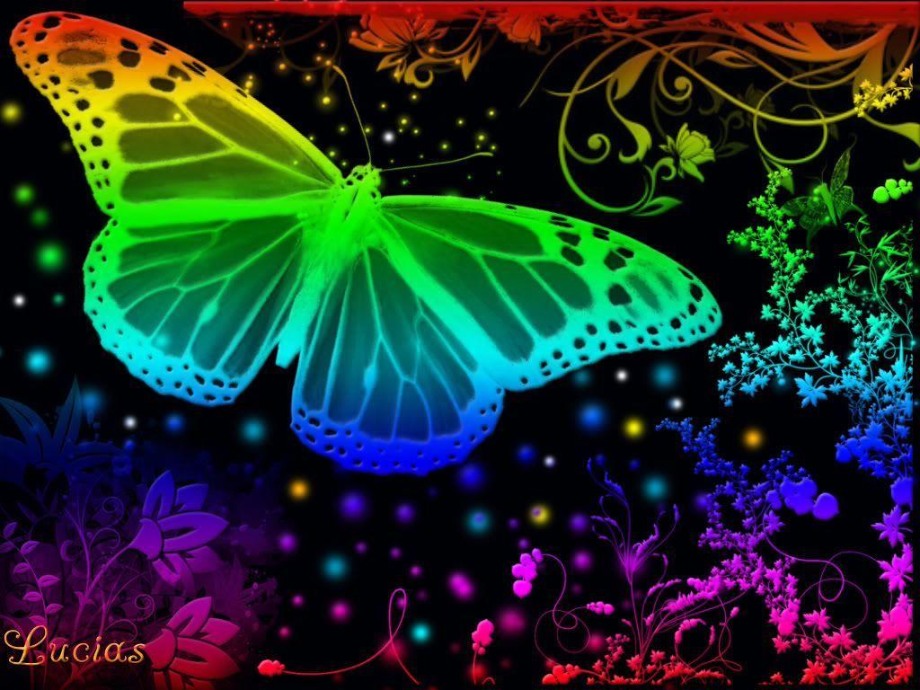 Neon Green Butterflies Wallpapers