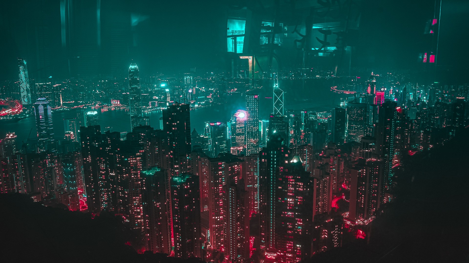 Neon Green City Wallpapers