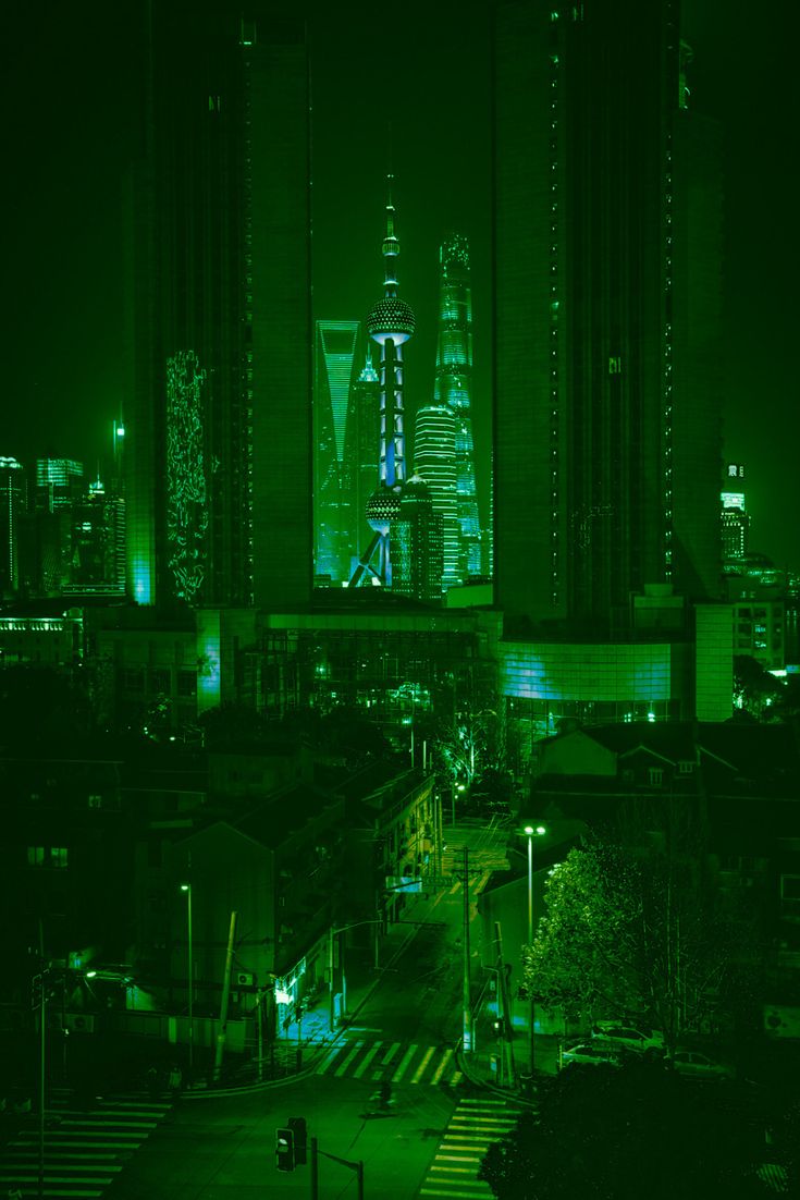 Neon Green City Wallpapers