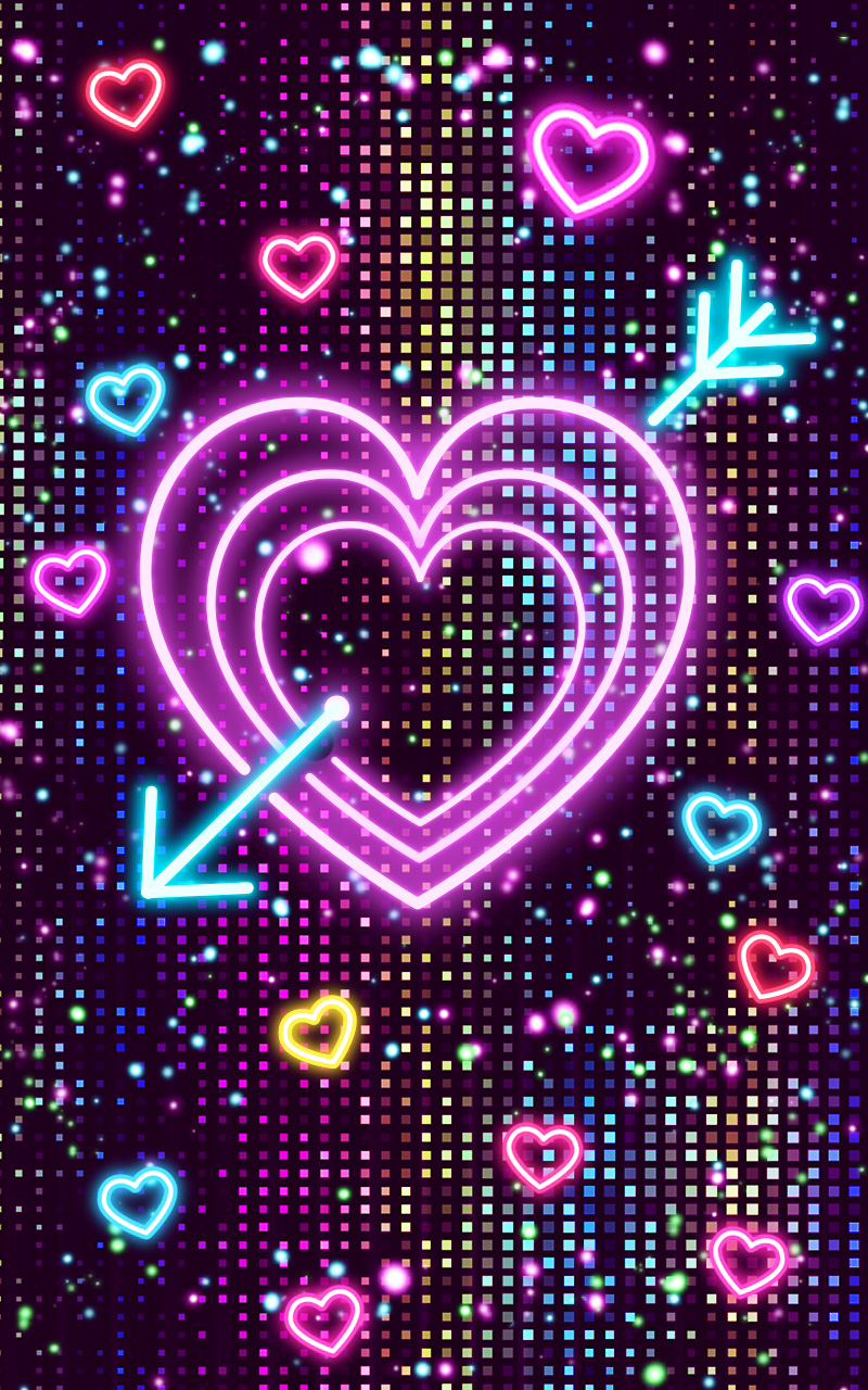 Neon Hearts Wallpapers