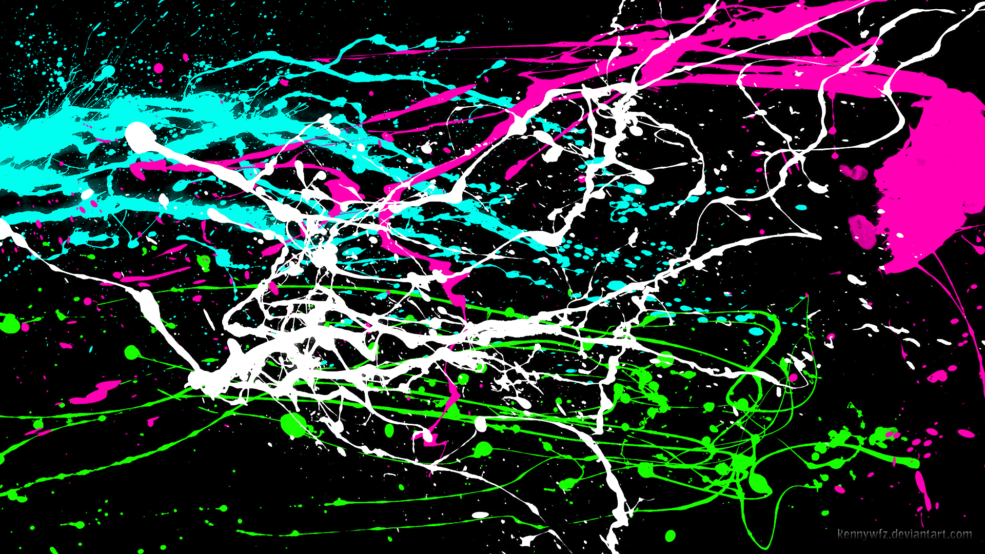 Neon Paint Splatter Wallpapers