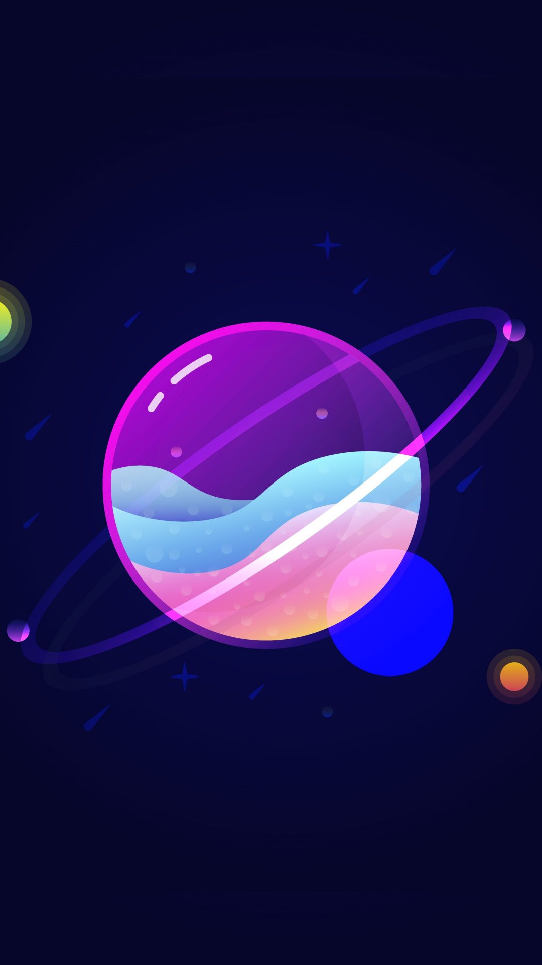 Neon Planet Aesthetic Wallpapers